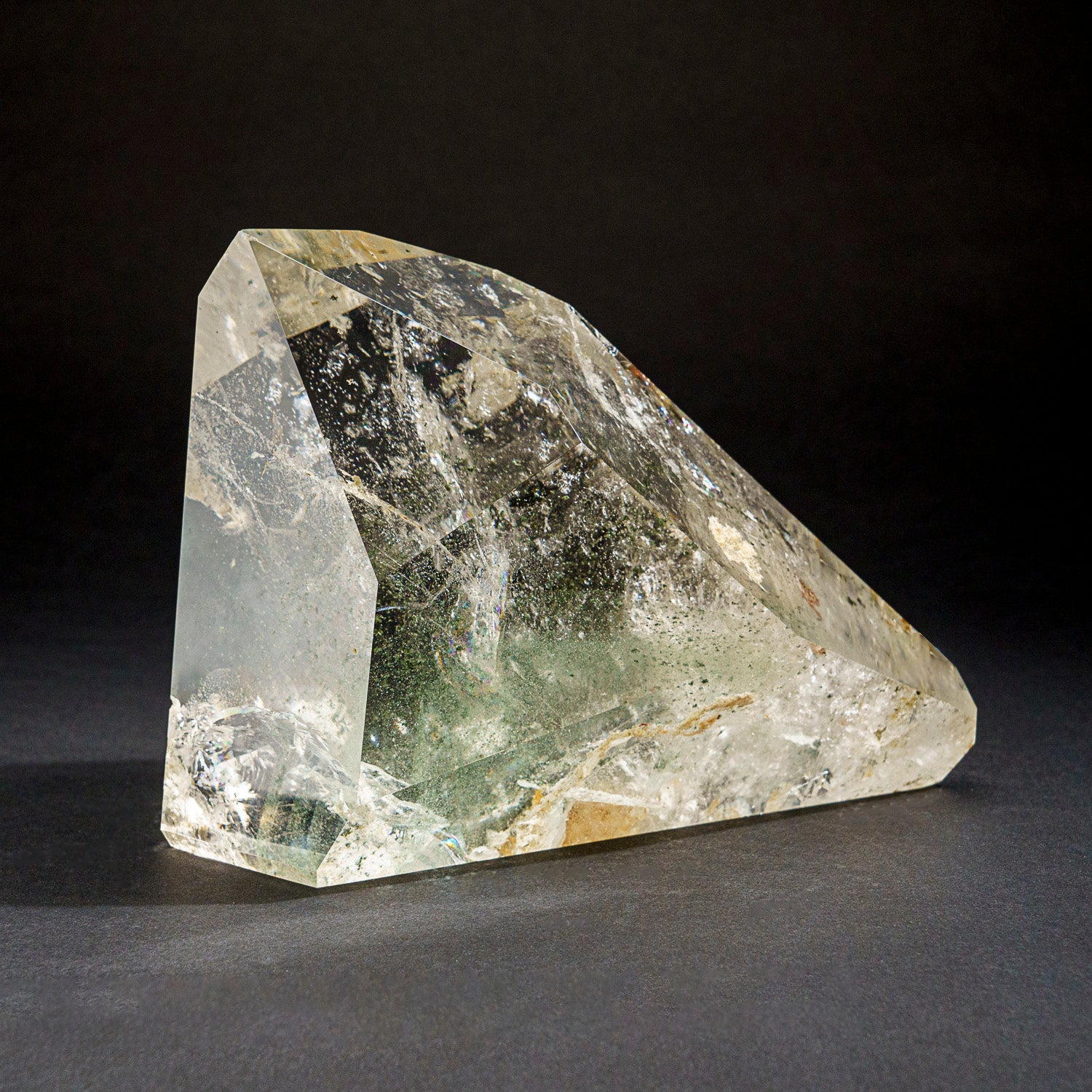 Genuine Polished Chlorite Quartz Point From Brazil (7.8 lbs)