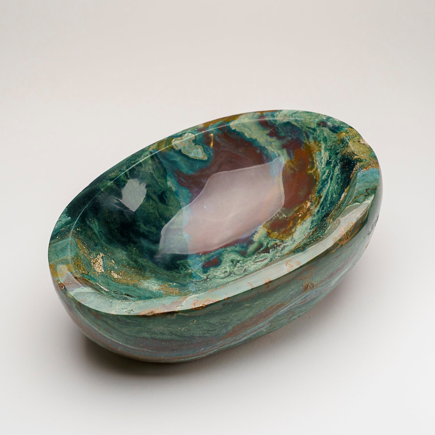 Genuine Polished Ocean Jasper Bowl (6.3 lbs)