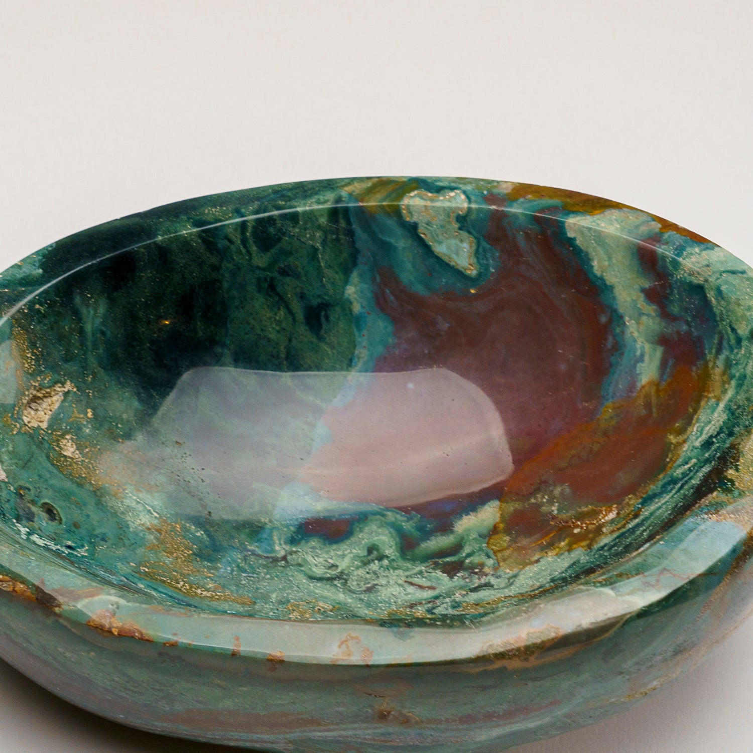 Genuine Polished Ocean Jasper Bowl (6.3 lbs)