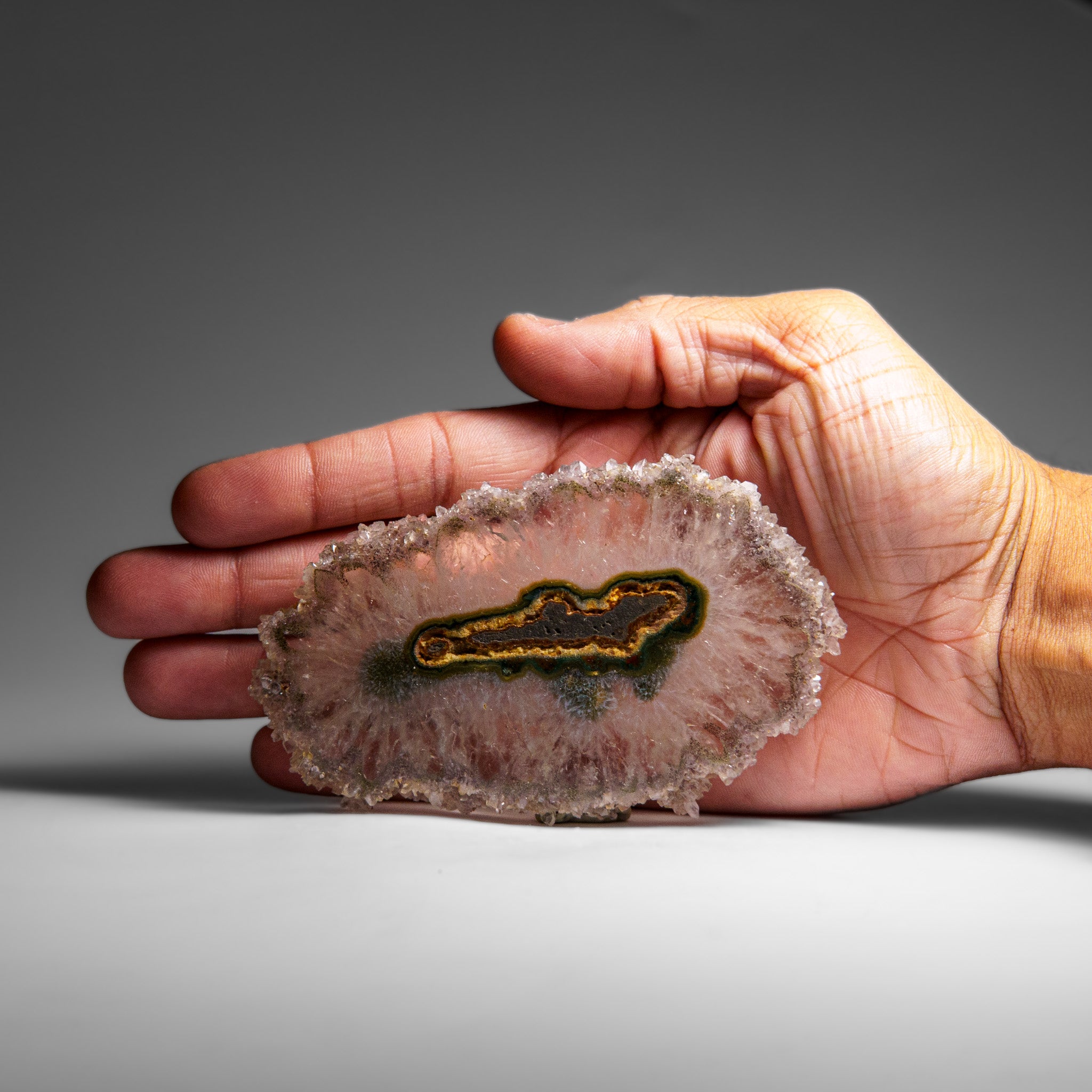 Quartz Stalactite Slice from Uruguay (122 grams)