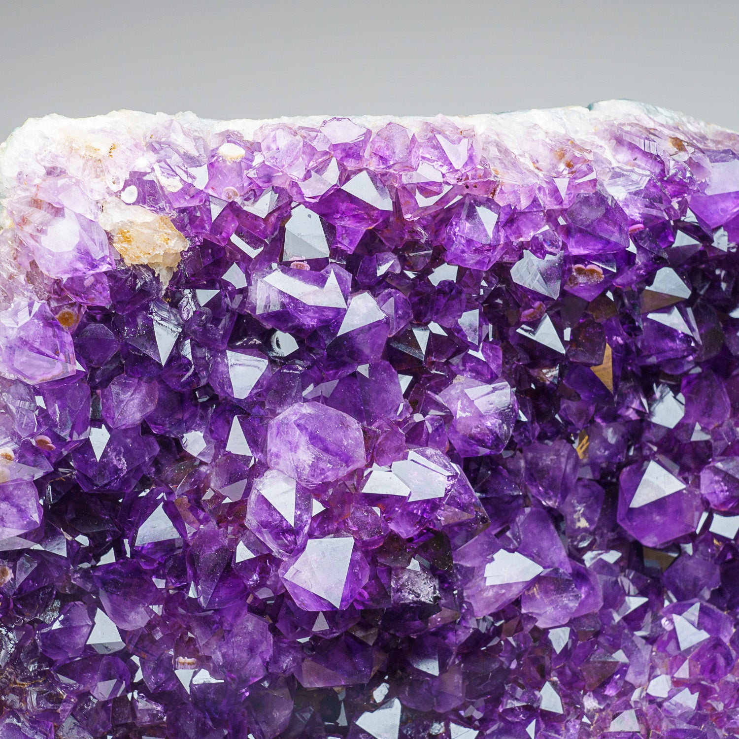 Genuine Amethyst Crystal Cluster with Calcite on Stand from Uruguay (58.5 lbs)