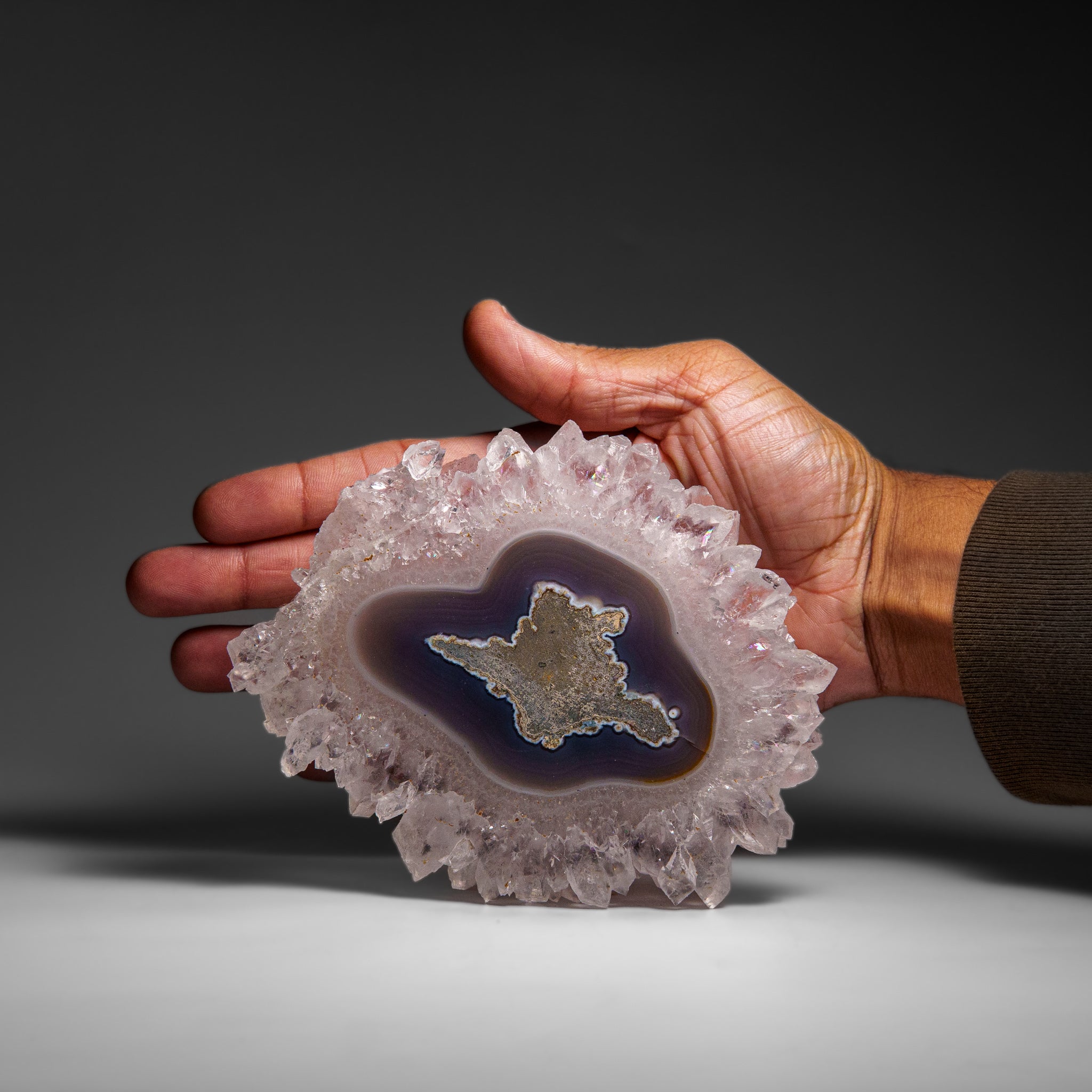 Quartz Stalactite Slice from Uruguay (351 grams)