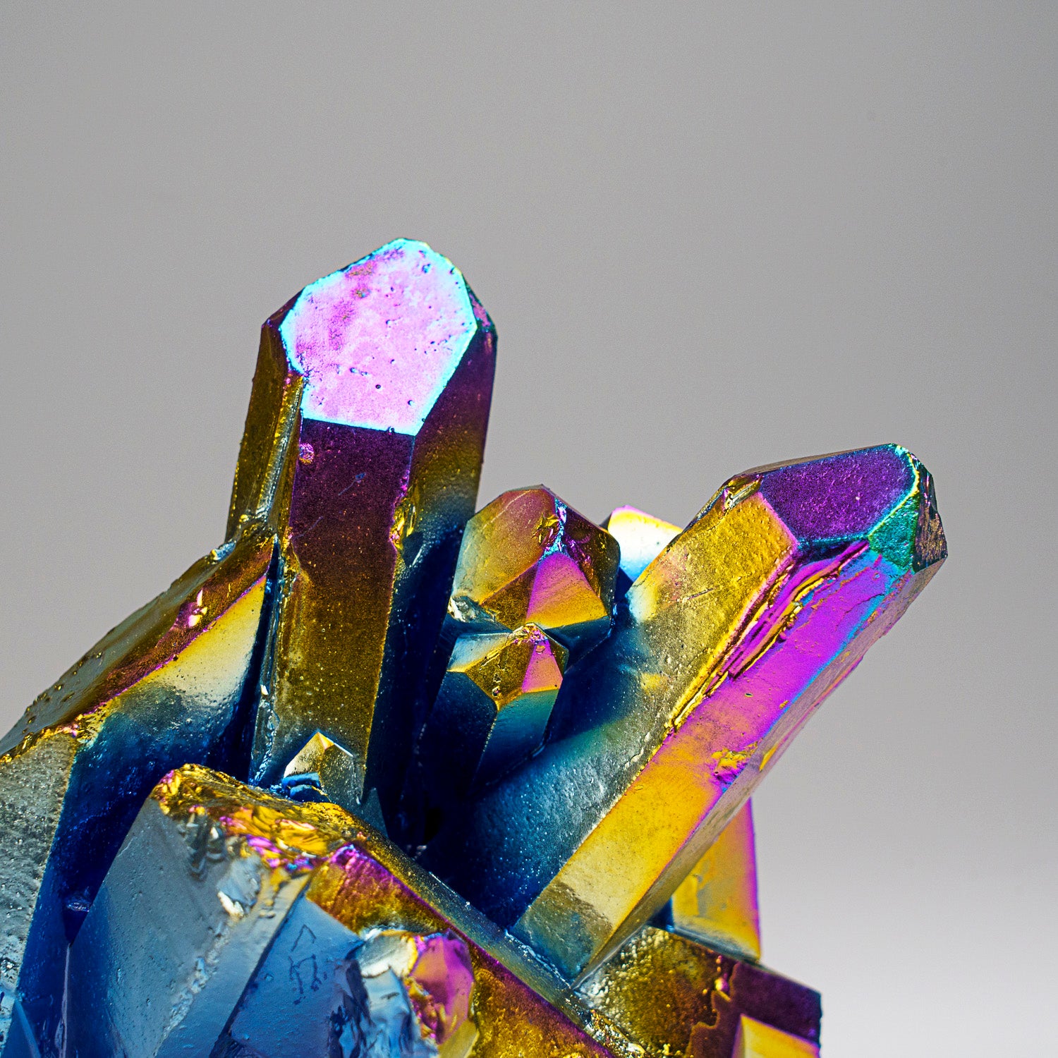 Rainbow Aura Quartz Crystal Cluster (1.15 lbs)