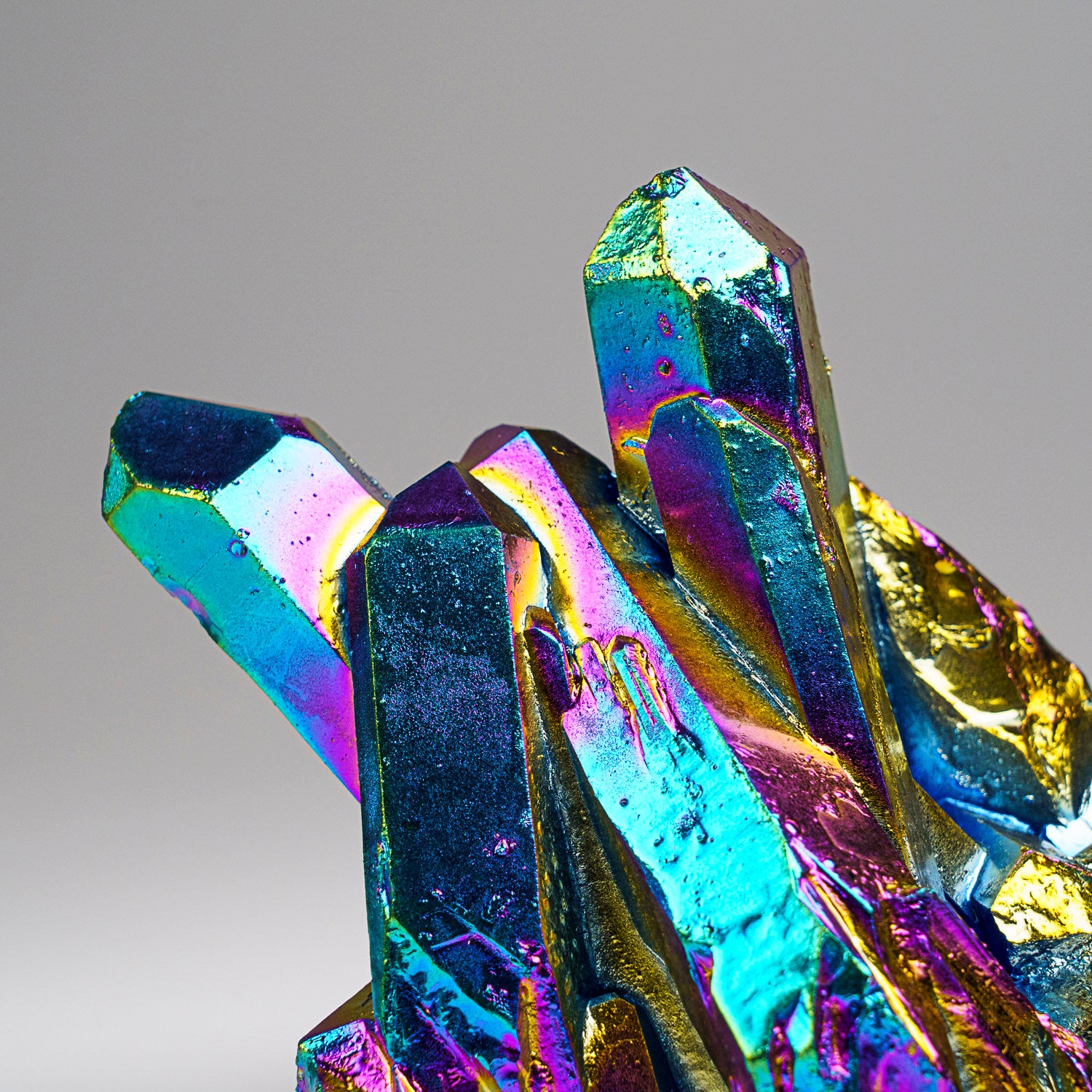 Rainbow Aura Quartz Crystal Cluster (1.15 lbs)