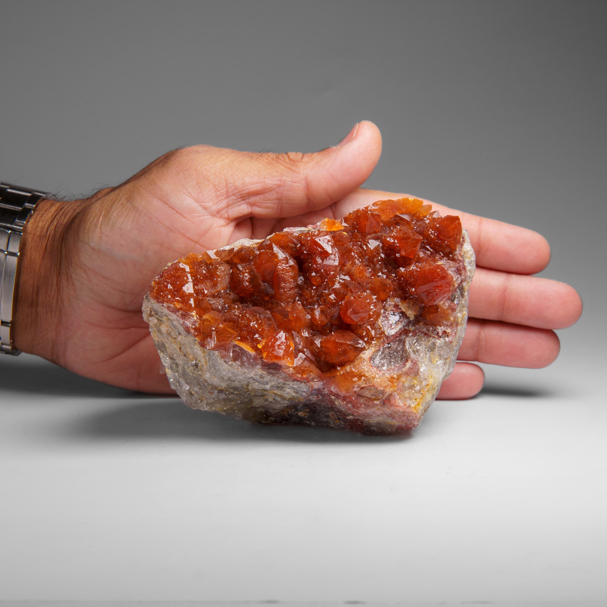 Red Quartz Hematite crystal cluster From Morocco (1.6 lbs)