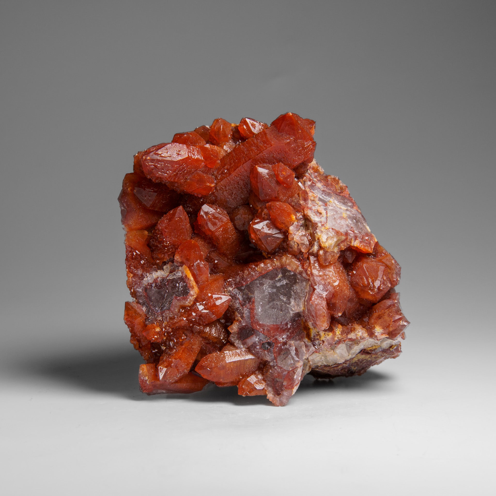 Red Quartz Hematite crystal cluster From Morocco (1.6 lbs)