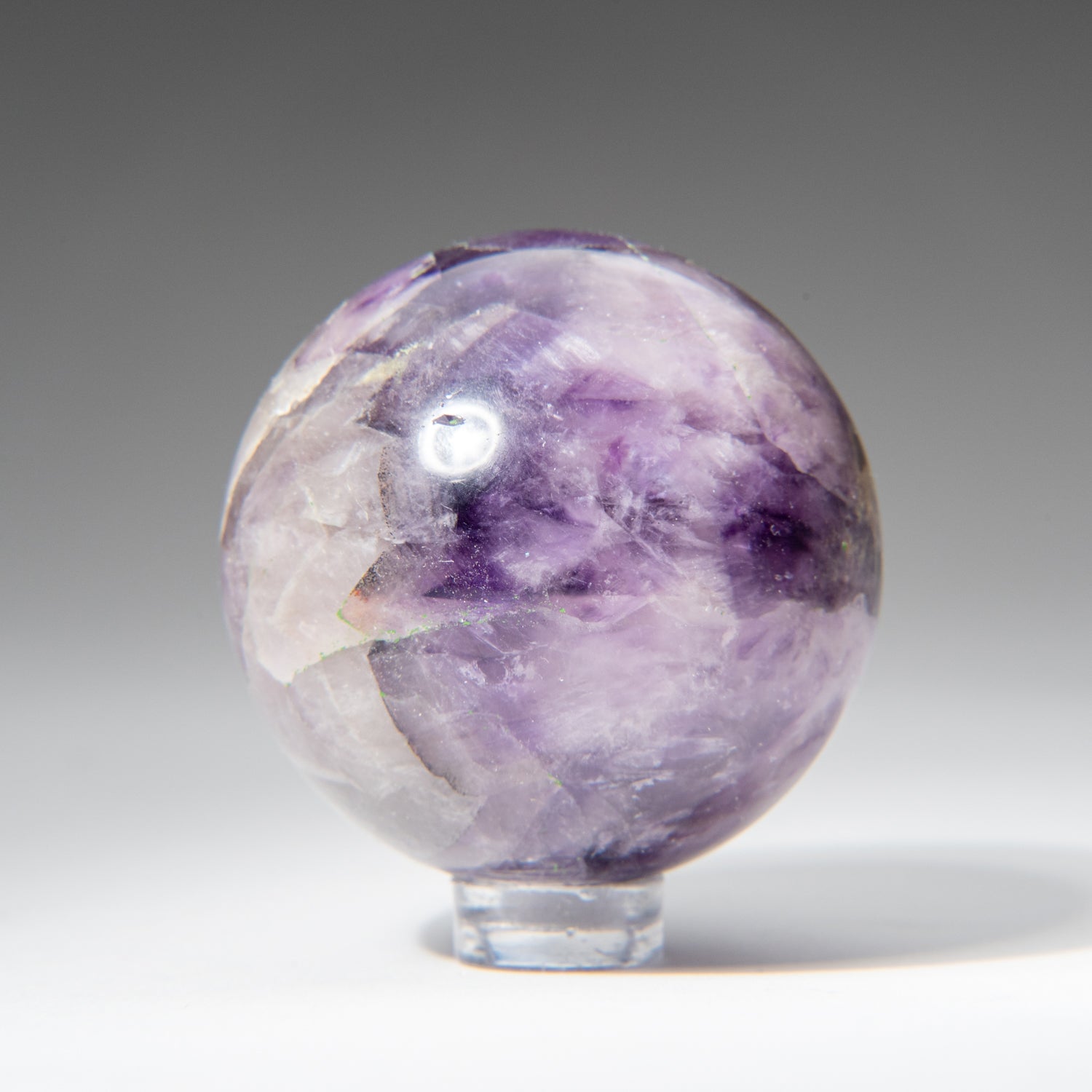 Genuine Polished Amethyst Sphere (2") with Acrylic Display Stand