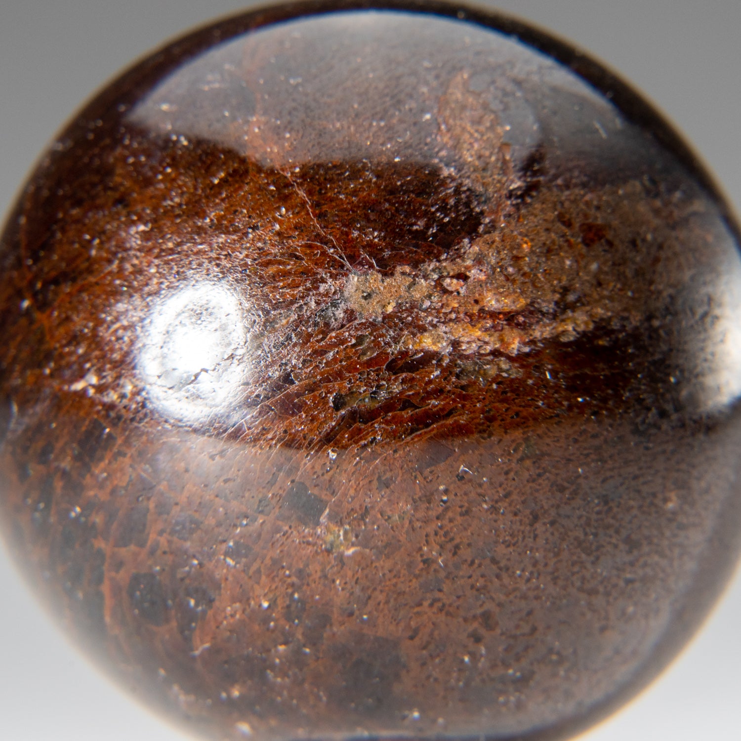 Genuine Polished Garnet Sphere (1.5") with Acrylic Display Stand