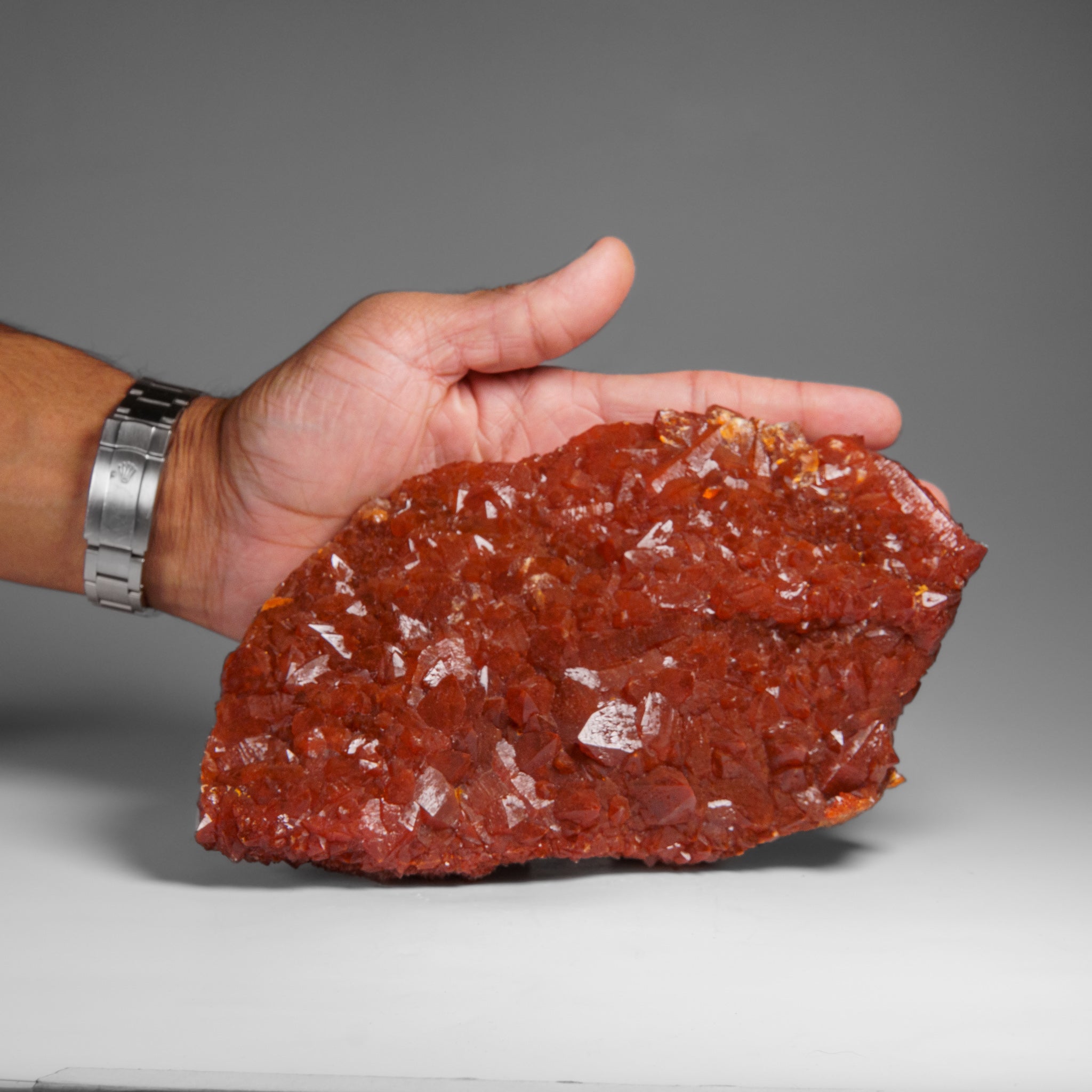 Red Quartz Hematite crystal cluster From Morocco (3.5 lbs)
