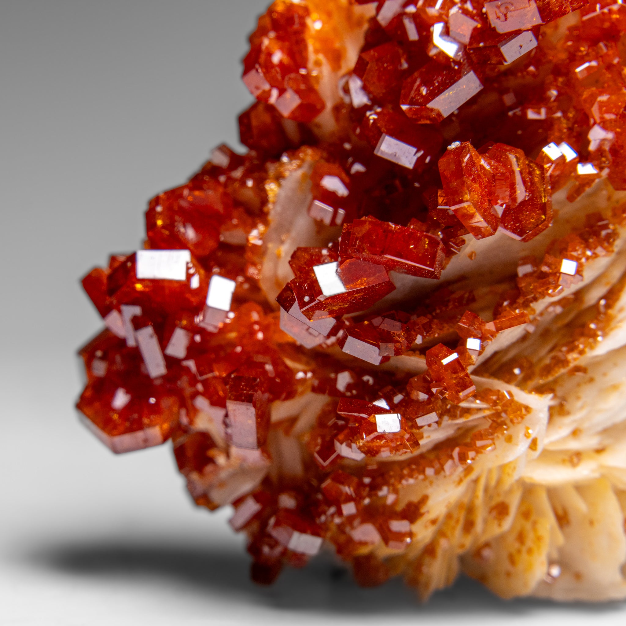 Vanadinite Crystal Cluster on Matrix from Morocco (87.3 grams)