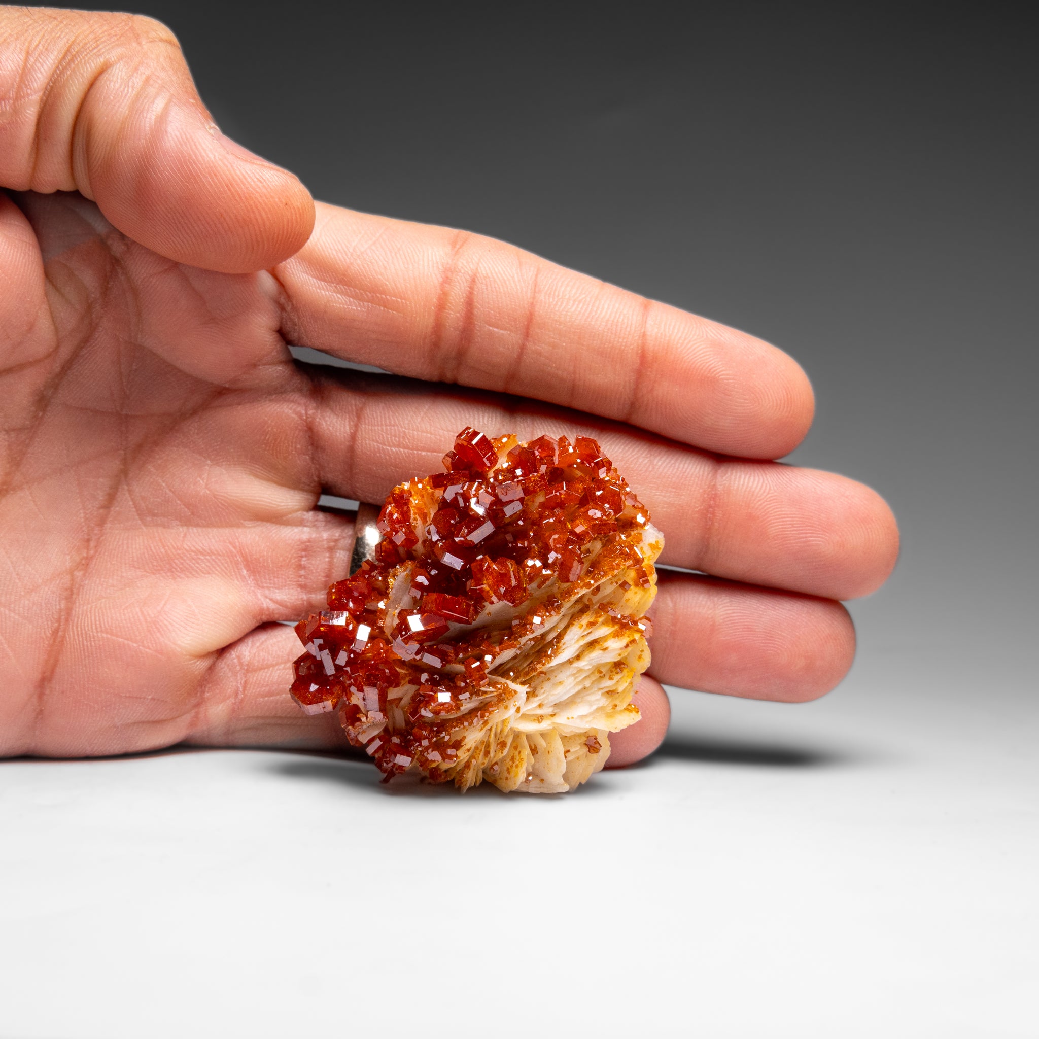 Vanadinite Crystal Cluster on Matrix from Morocco (87.3 grams)