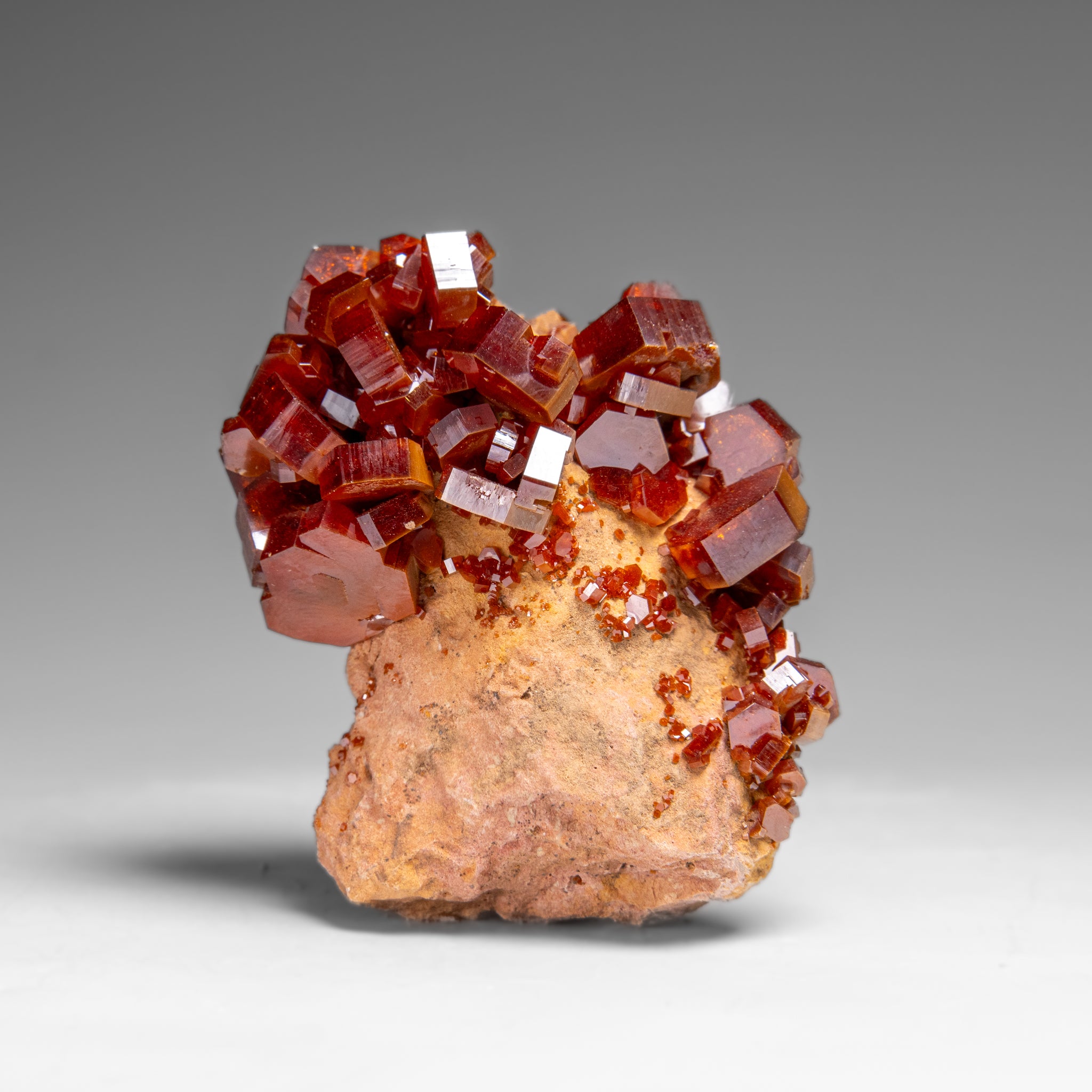 Vanadinite Crystal Cluster on Matrix from Morocco (96.7 grams)