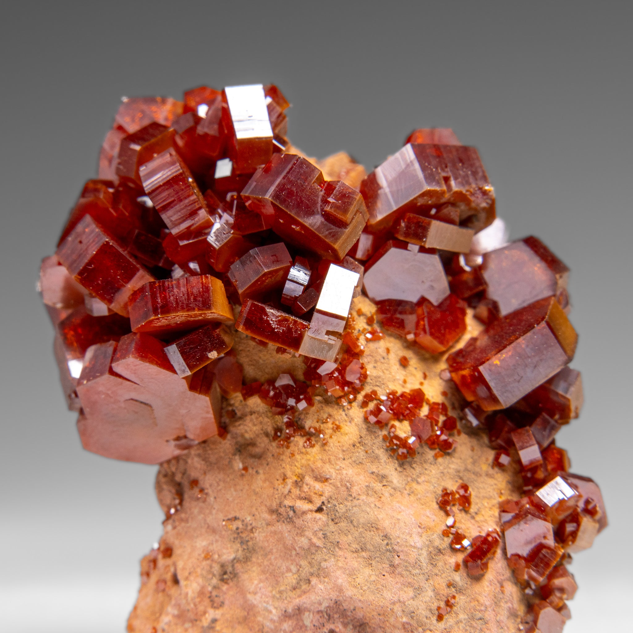 Vanadinite Crystal Cluster on Matrix from Morocco (96.7 grams)