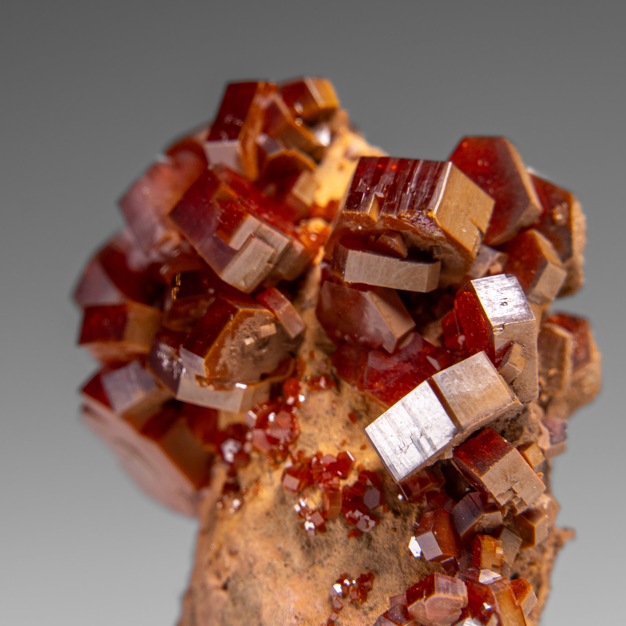 Vanadinite Crystal Cluster on Matrix from Morocco (96.7 grams)
