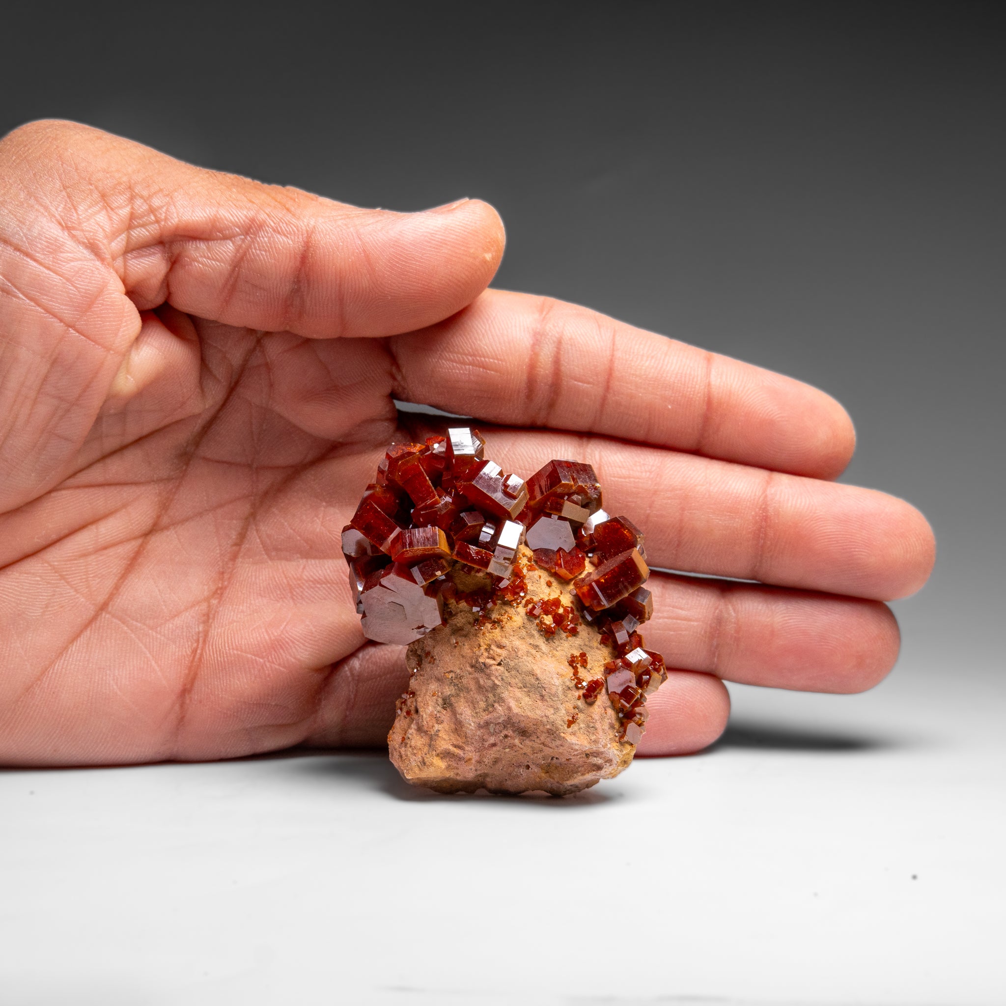 Vanadinite Crystal Cluster on Matrix from Morocco (96.7 grams)