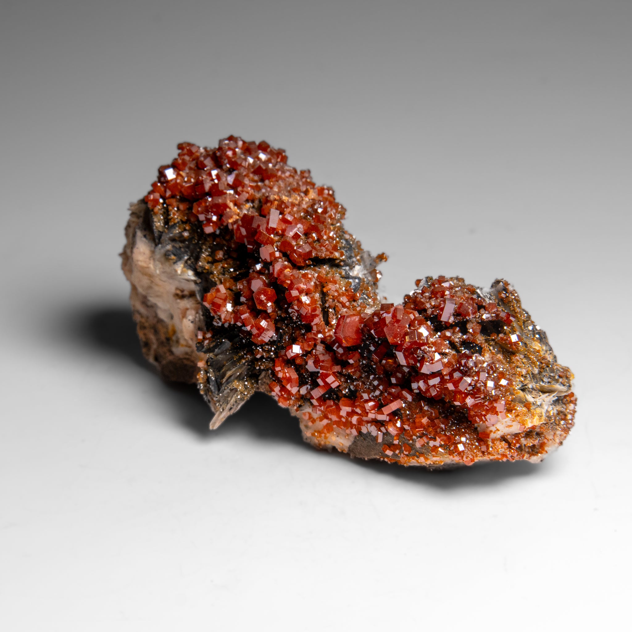Vanadinite Crystal Cluster on Matrix from Morocco (324.1 grams)