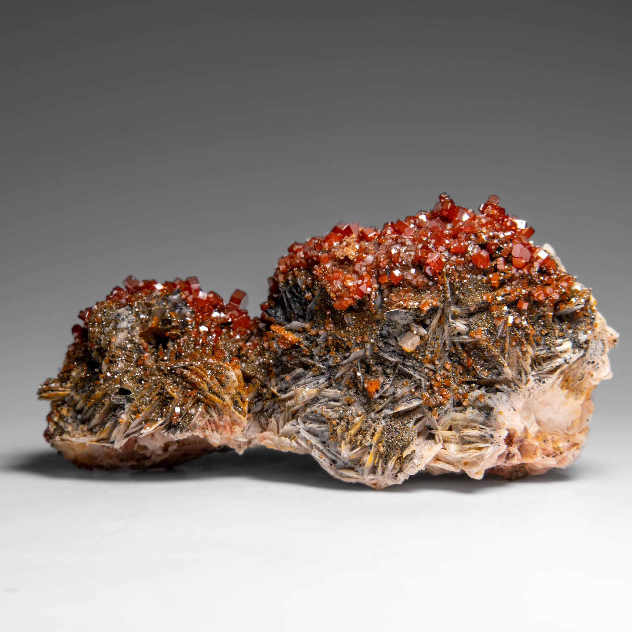 Vanadinite Crystal Cluster on Matrix from Morocco (324.1 grams)