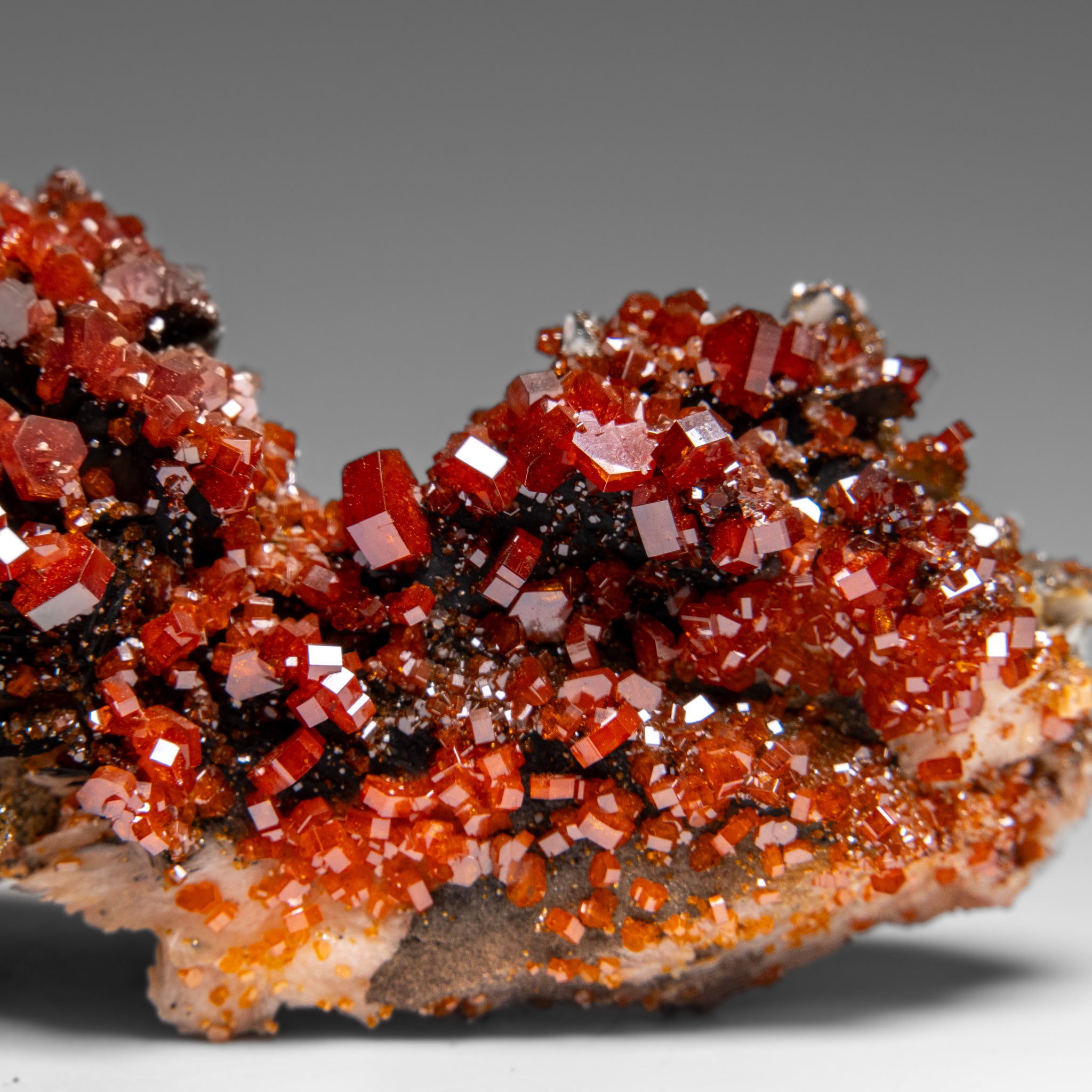Vanadinite Crystal Cluster on Matrix from Morocco (324.1 grams)