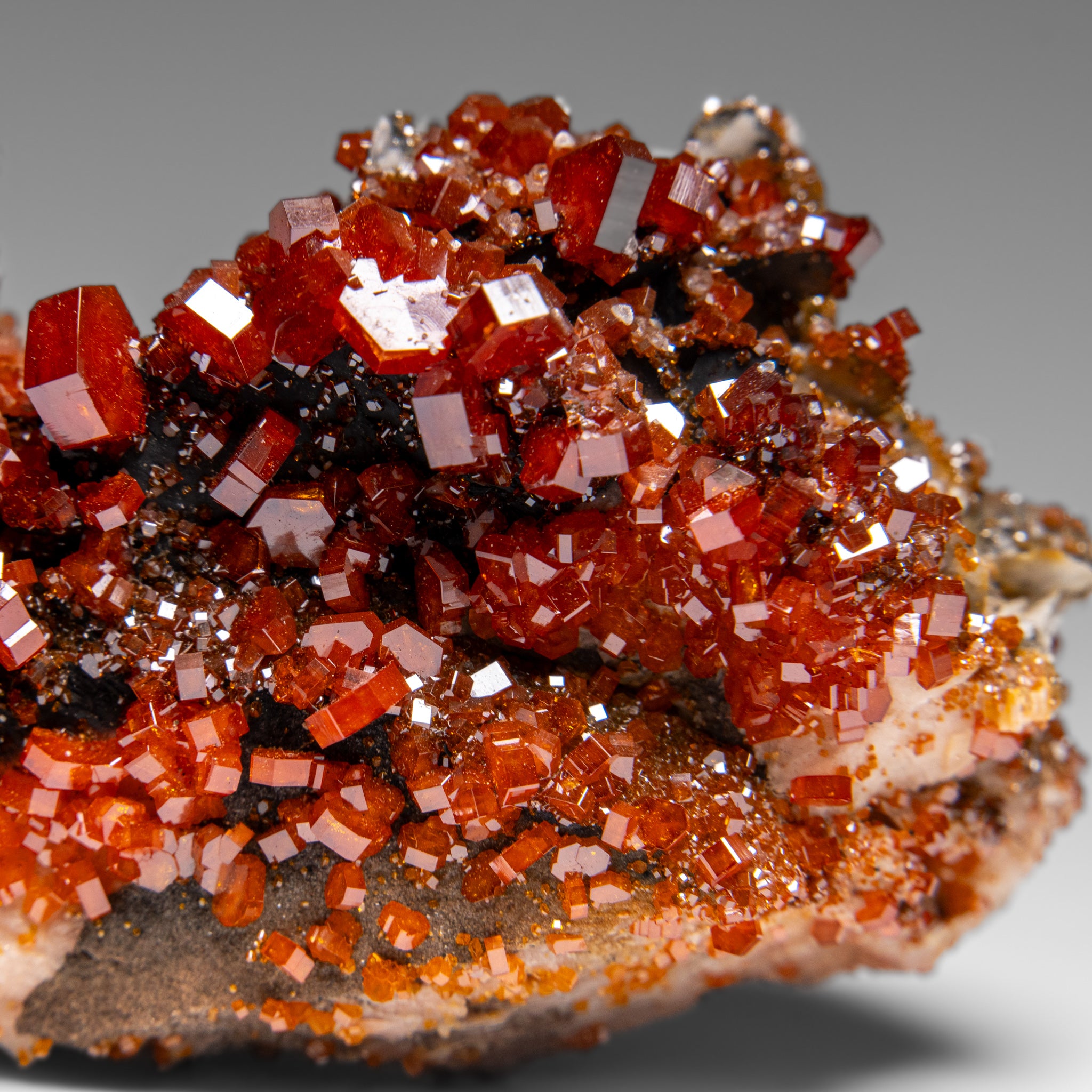 Vanadinite Crystal Cluster on Matrix from Morocco (324.1 grams)
