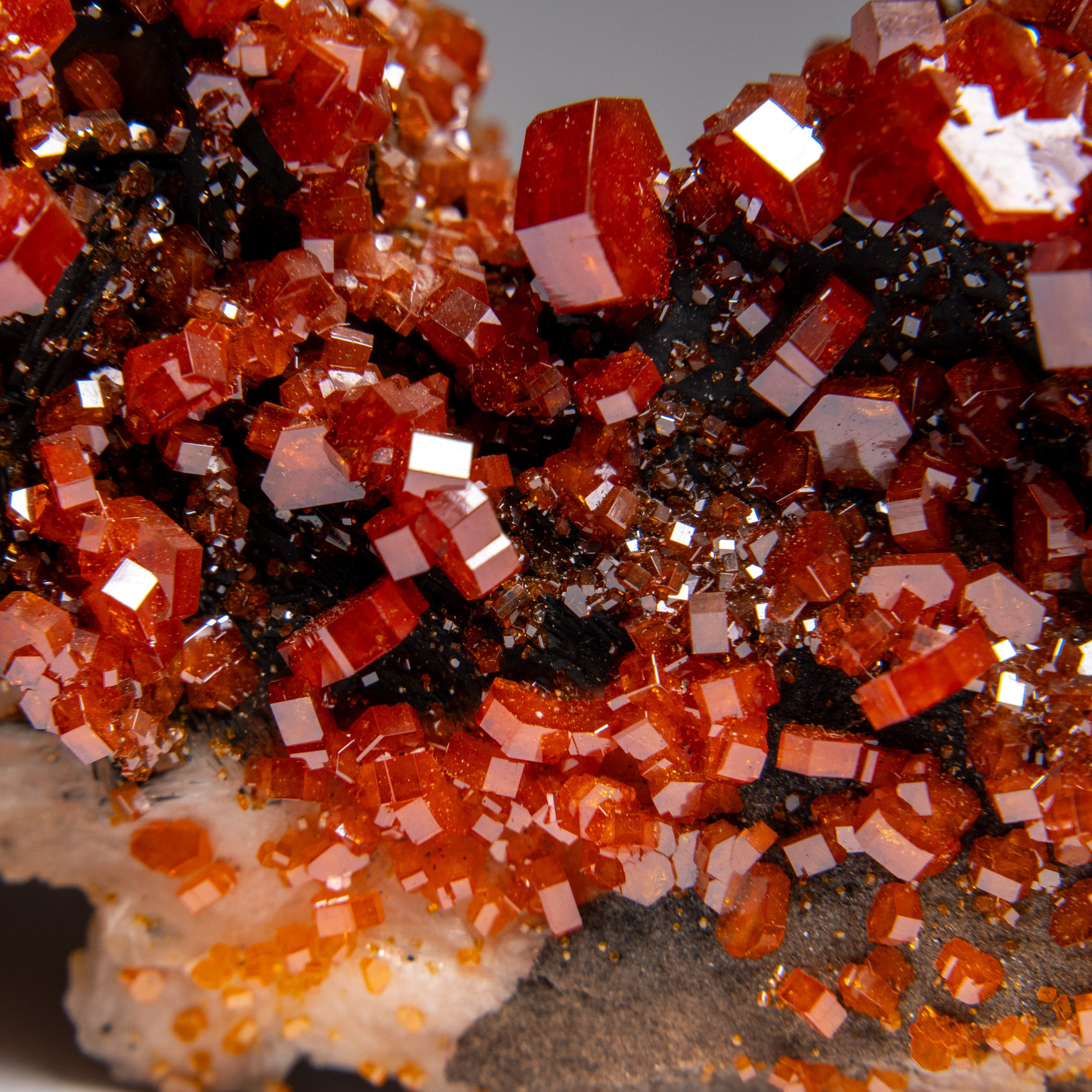Vanadinite Crystal Cluster on Matrix from Morocco (324.1 grams)