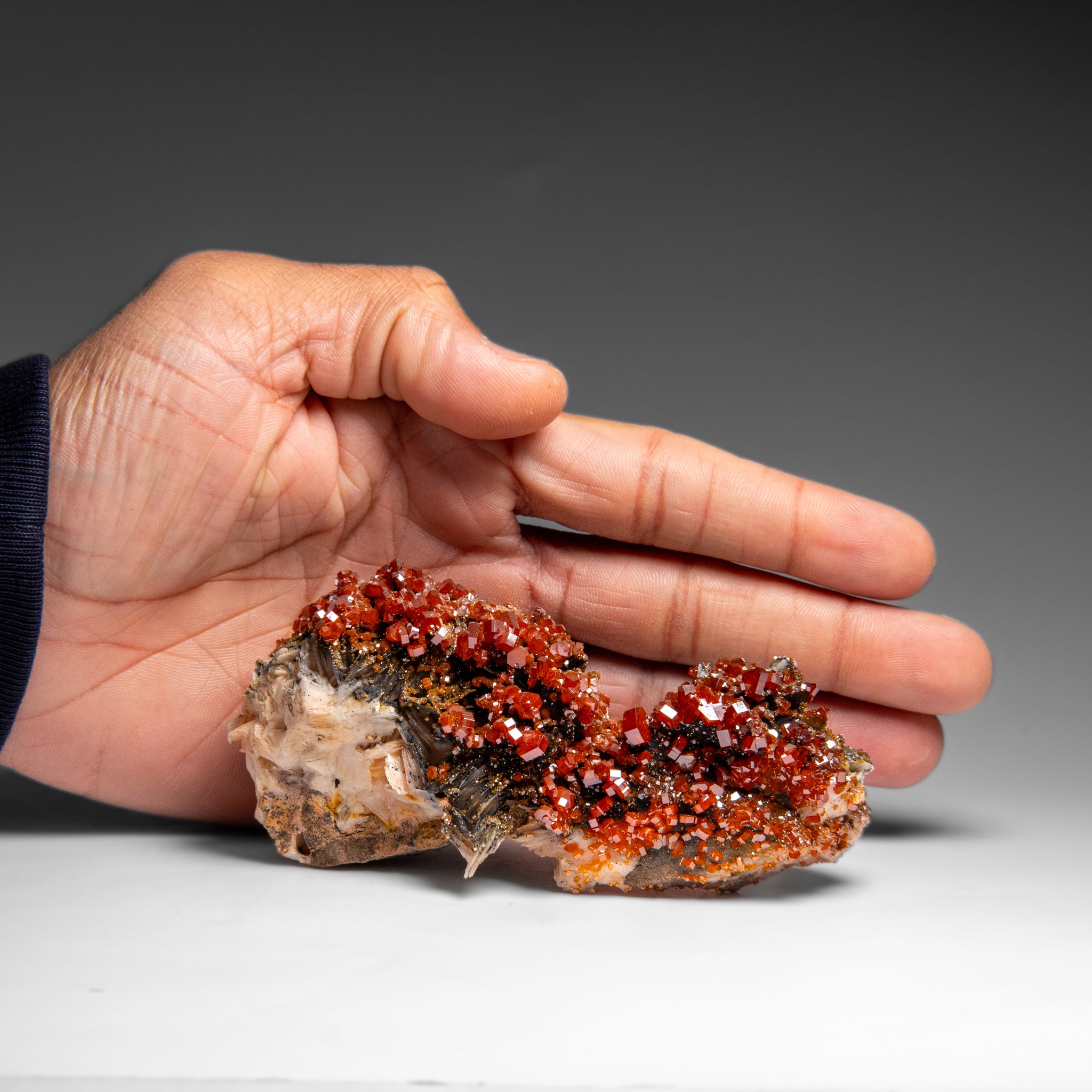 Vanadinite Crystal Cluster on Matrix from Morocco (324.1 grams)