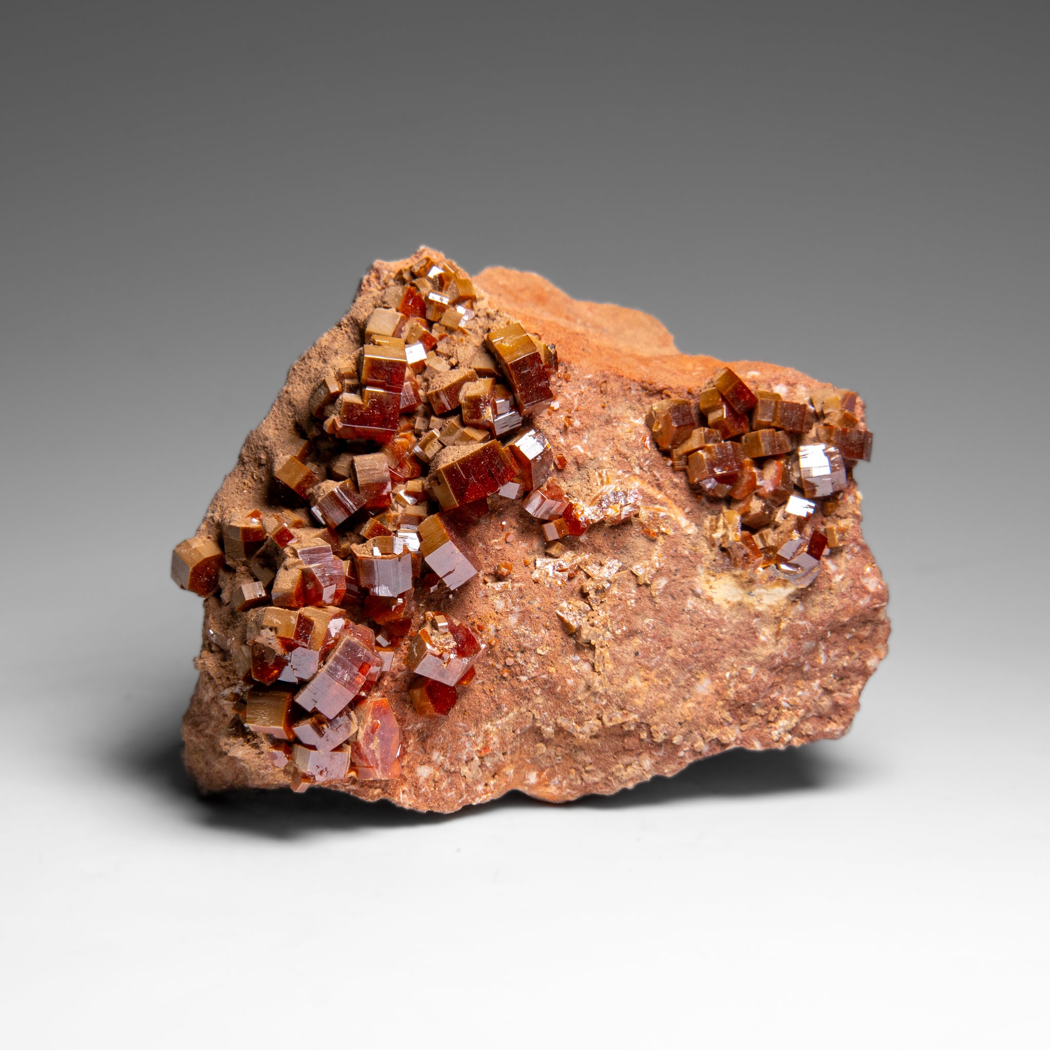 Vanadinite Crystal Cluster on Matrix from Morocco (587.5 grams)