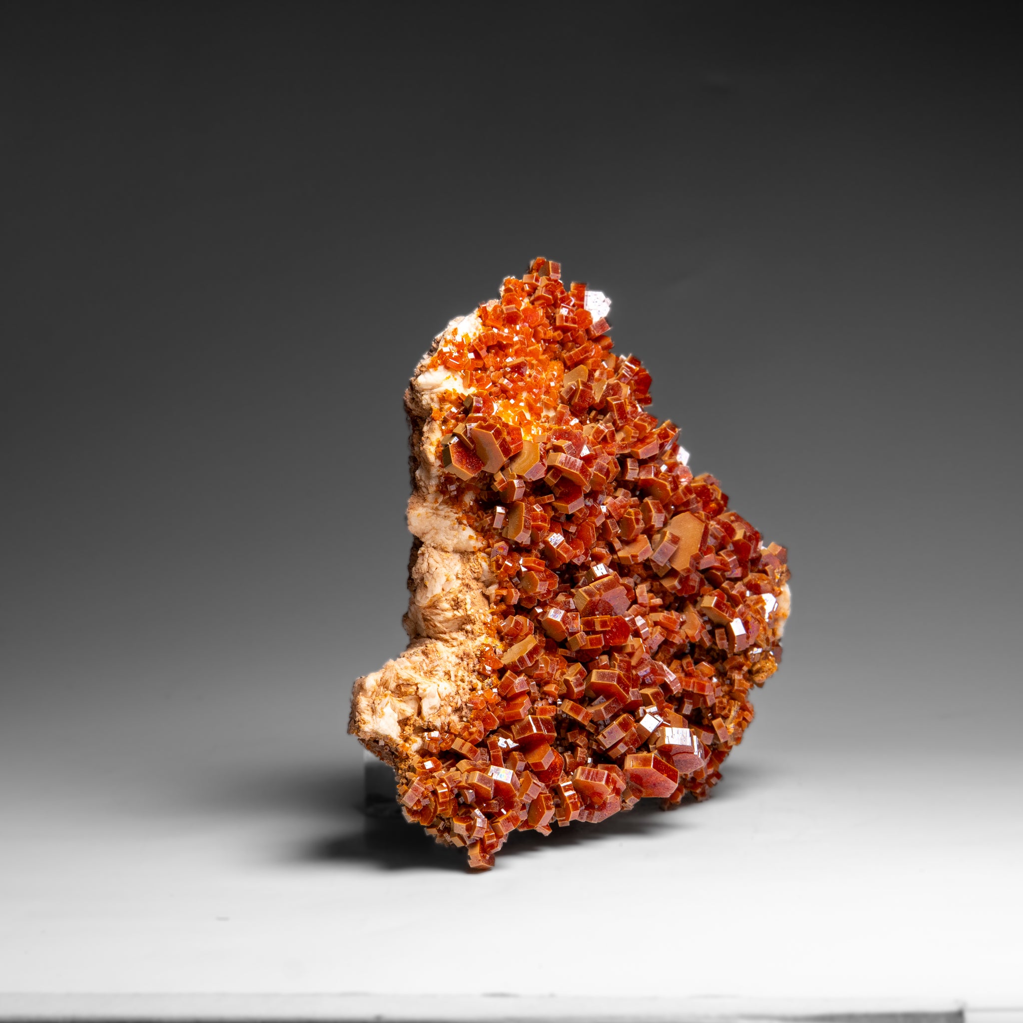 Vanadinite Crystal Cluster on Matrix from Morocco (597.6 grams)