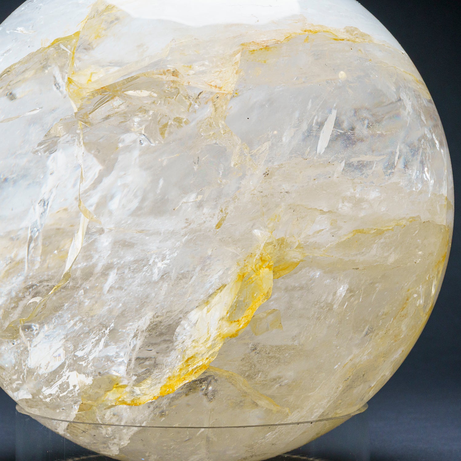 Large Genuine Polished Clear Quartz Sphere from Brazil (34 lbs)
