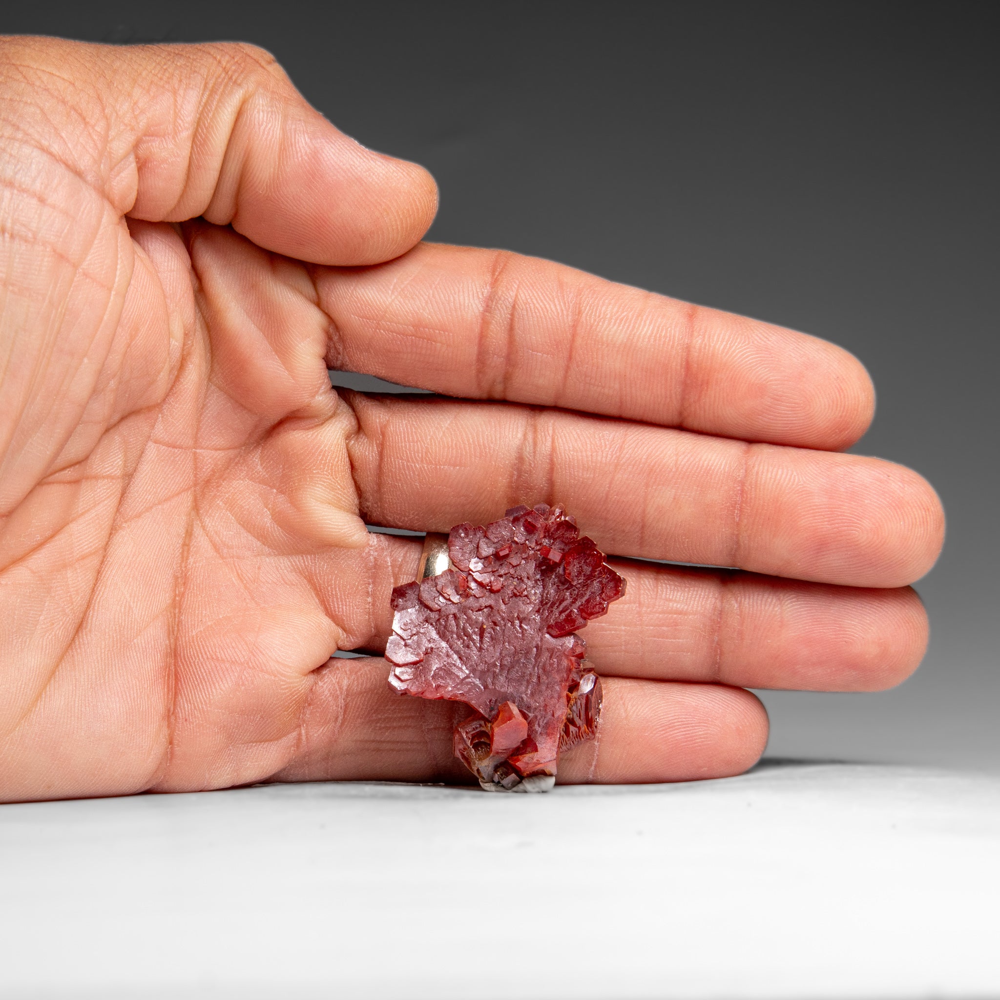 Vanadinite (Parallel Hoppered Growth) Crystal Cluster from Morocco (25.2 grams)