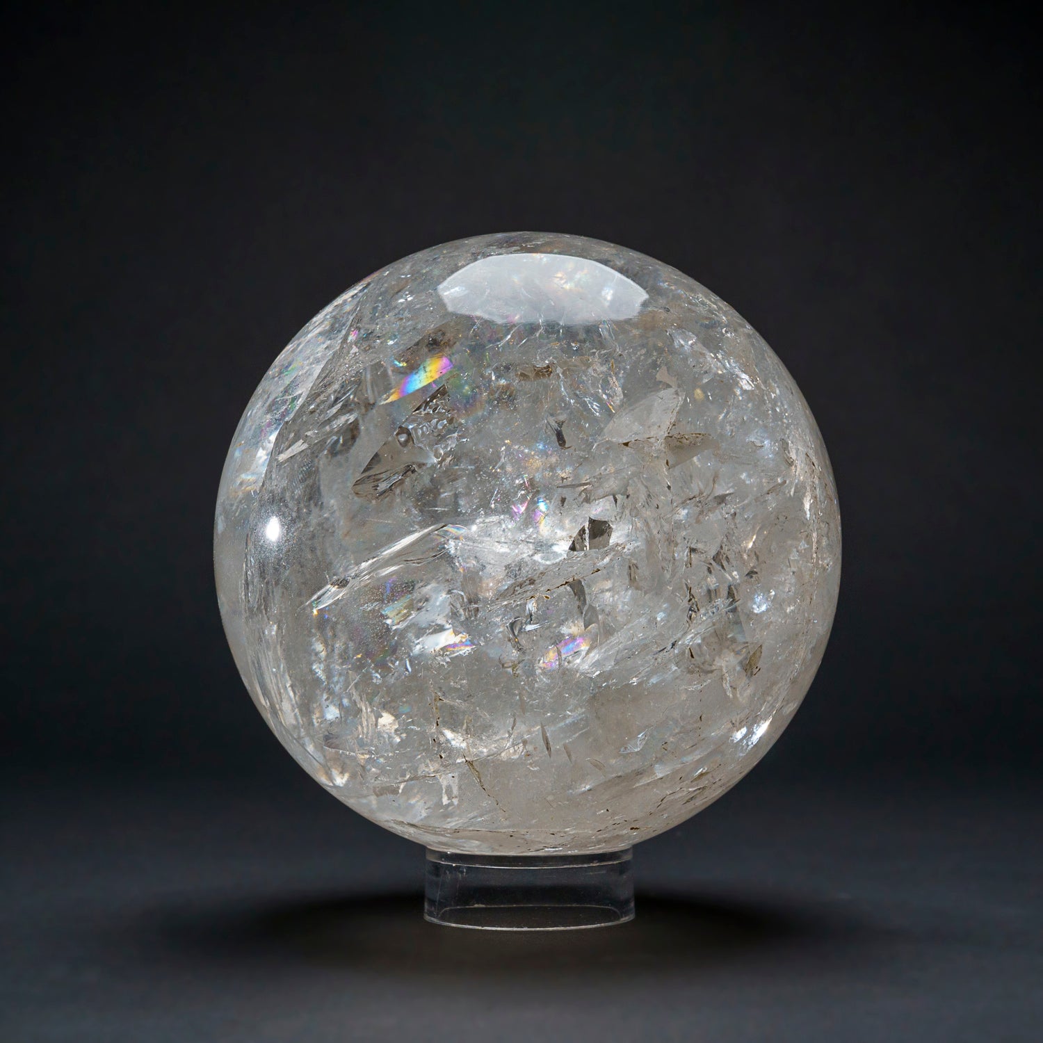 Genuine Polished Clear Quartz Sphere (5.5", 7 lbs)
