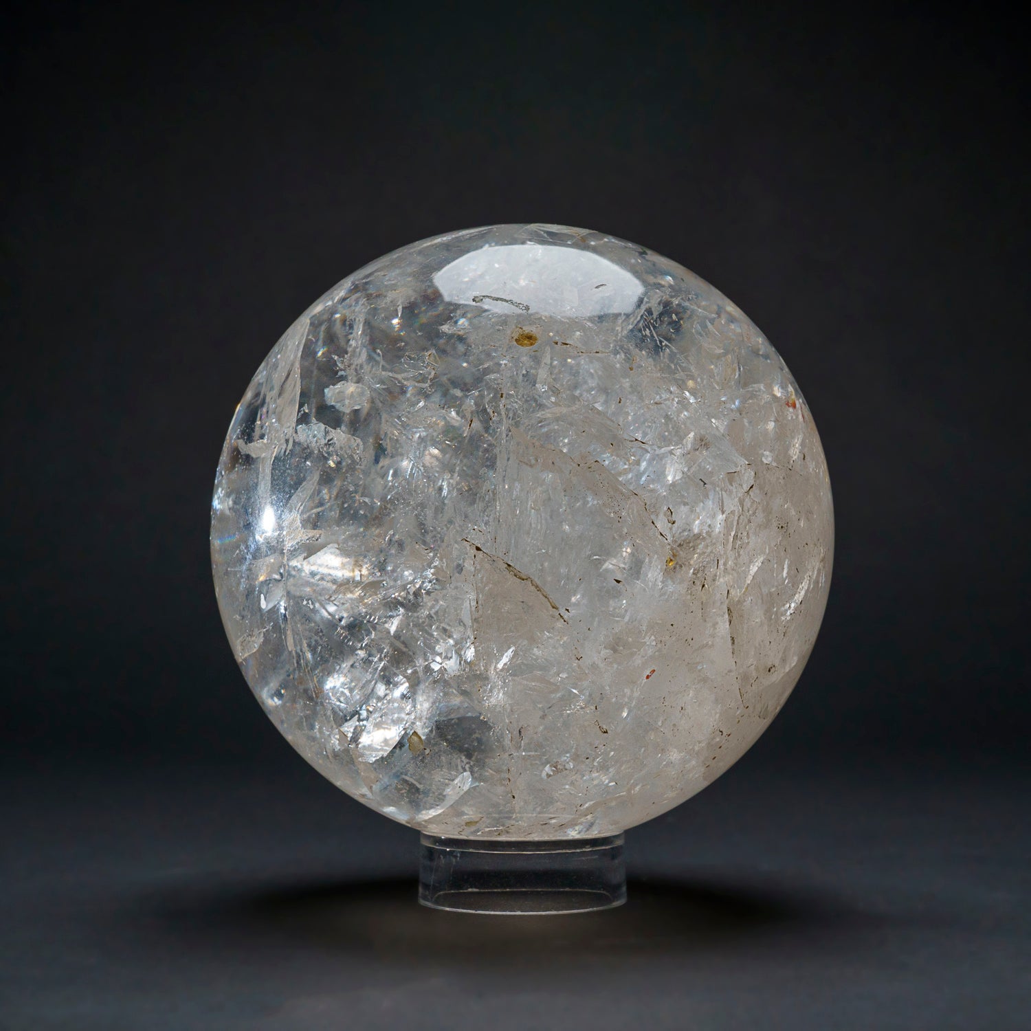 Genuine Polished Clear Quartz Sphere (5.5", 7 lbs)