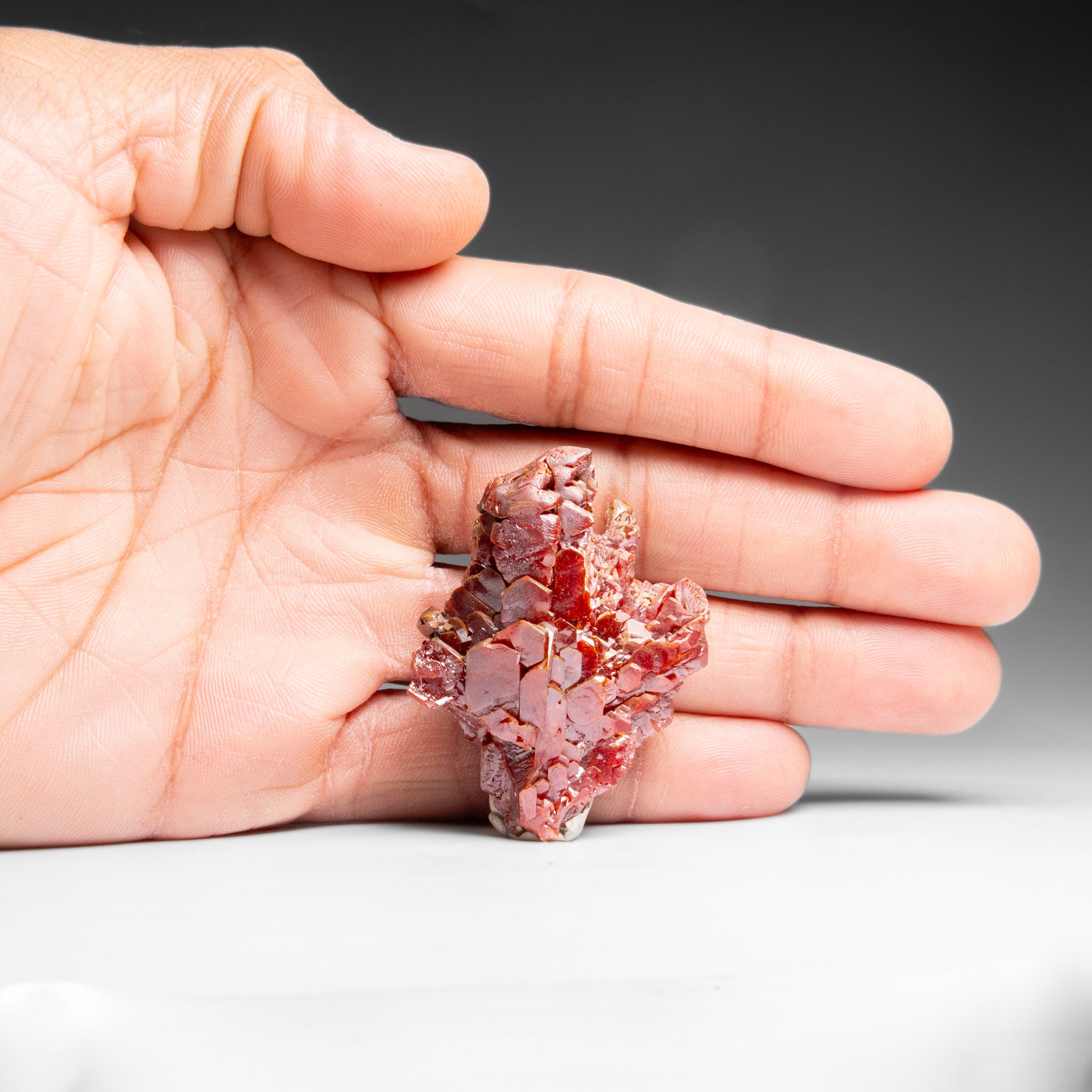 Vanadinite (Parallel Hoppered Growth) Crystal Cluster from Morocco (43.4 grams)
