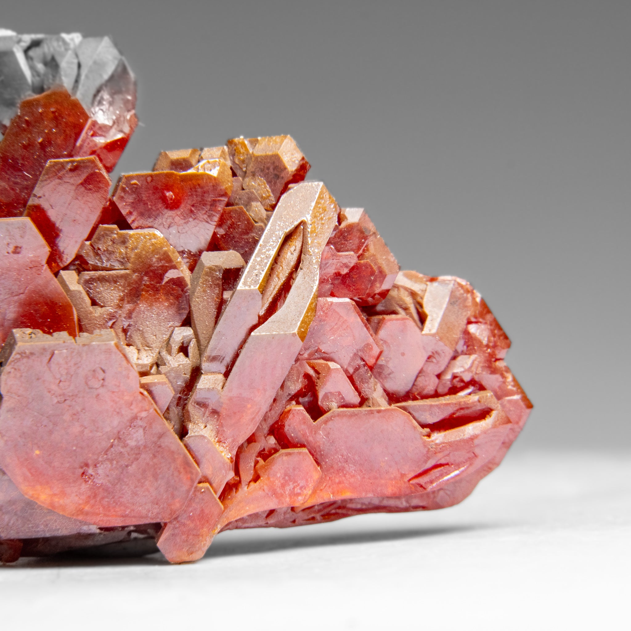 Vanadinite (Parallel Hoppered Growth) Crystal Cluster from Morocco (47.4 grams)