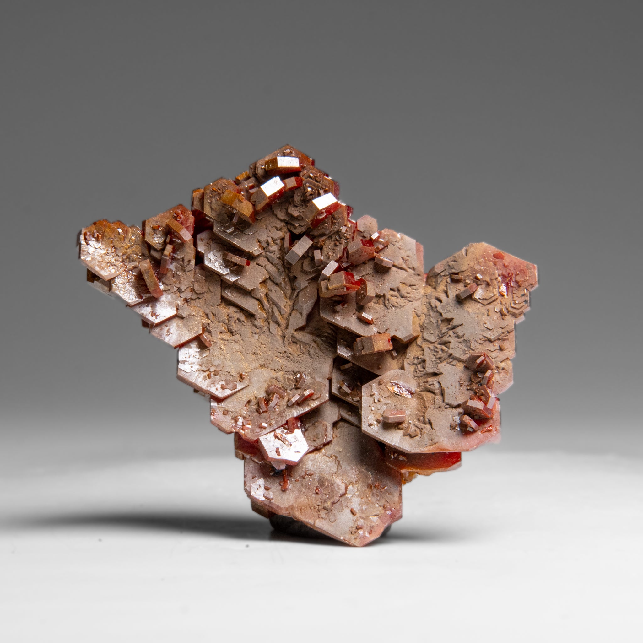 Vanadinite (Parallel Hoppered Growth) Crystal Cluster from Morocco (65.3 grams)