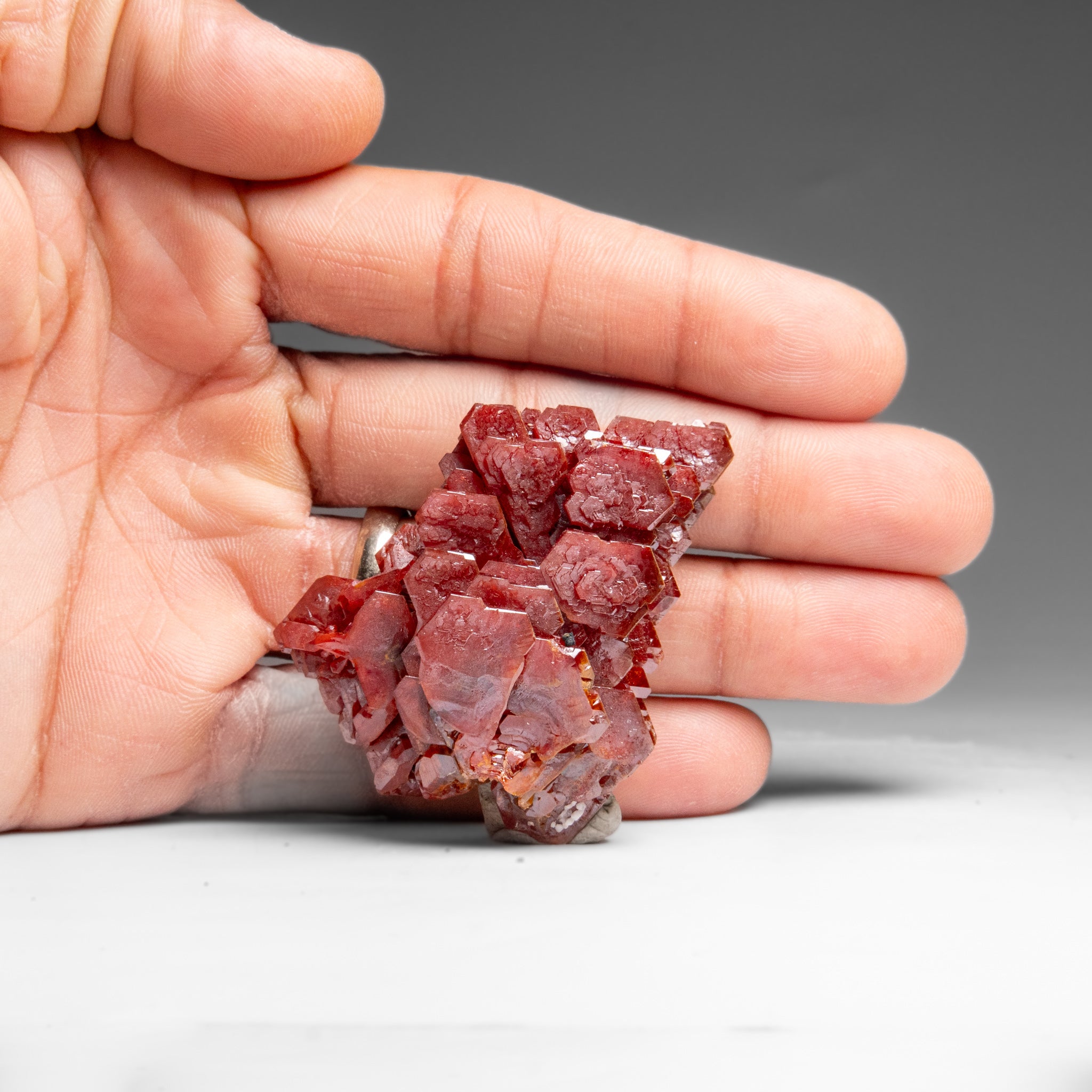 Vanadinite (Parallel Hoppered Growth) Crystal Cluster from Morocco (65.3 grams)