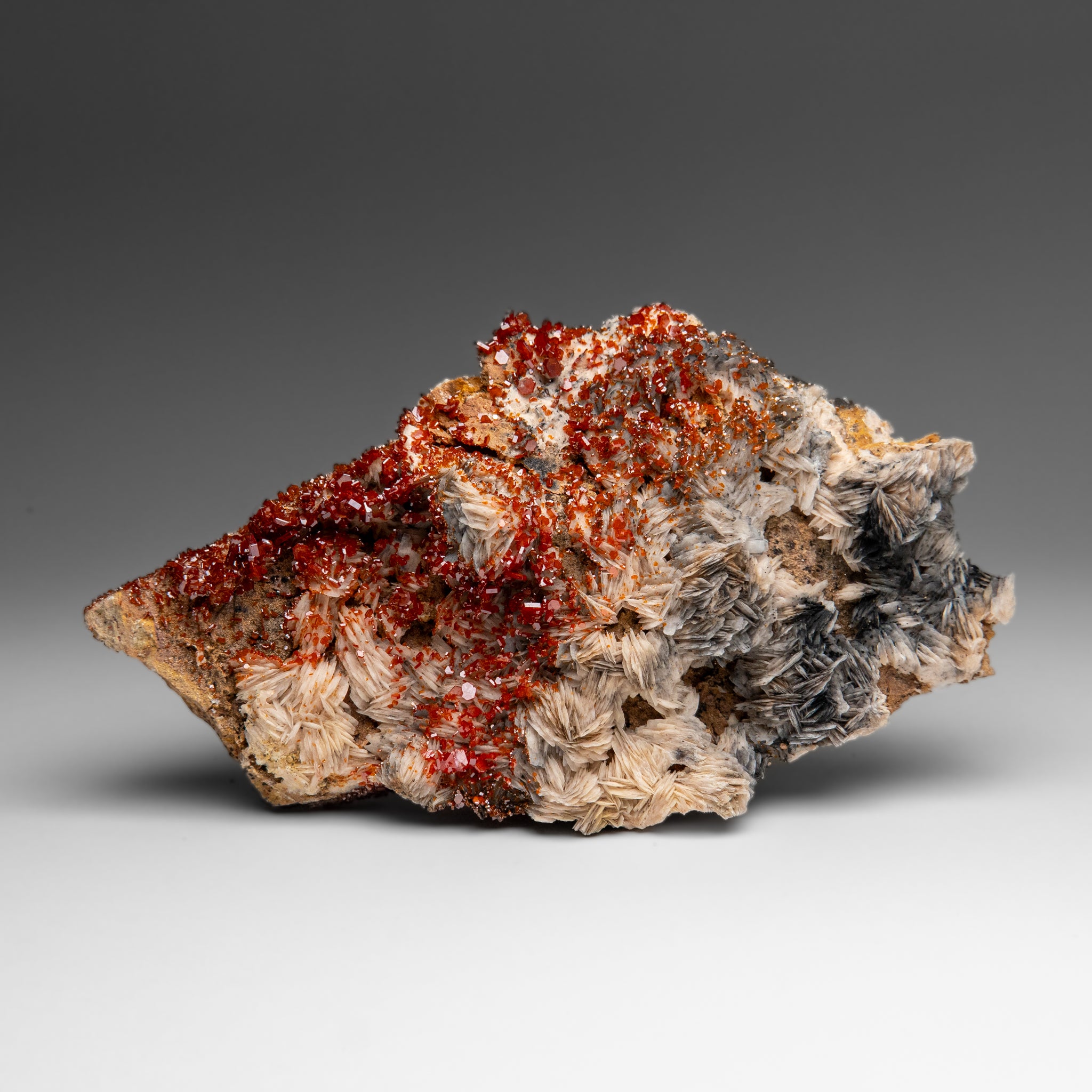 Vanadinite Crystal Cluster on Matrix from Morocco (5.5 lbs)