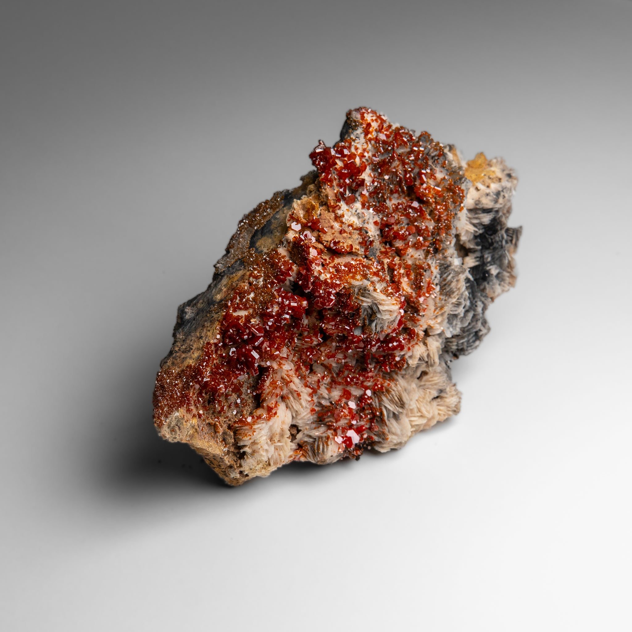 Vanadinite Crystal Cluster on Matrix from Morocco (5.5 lbs)