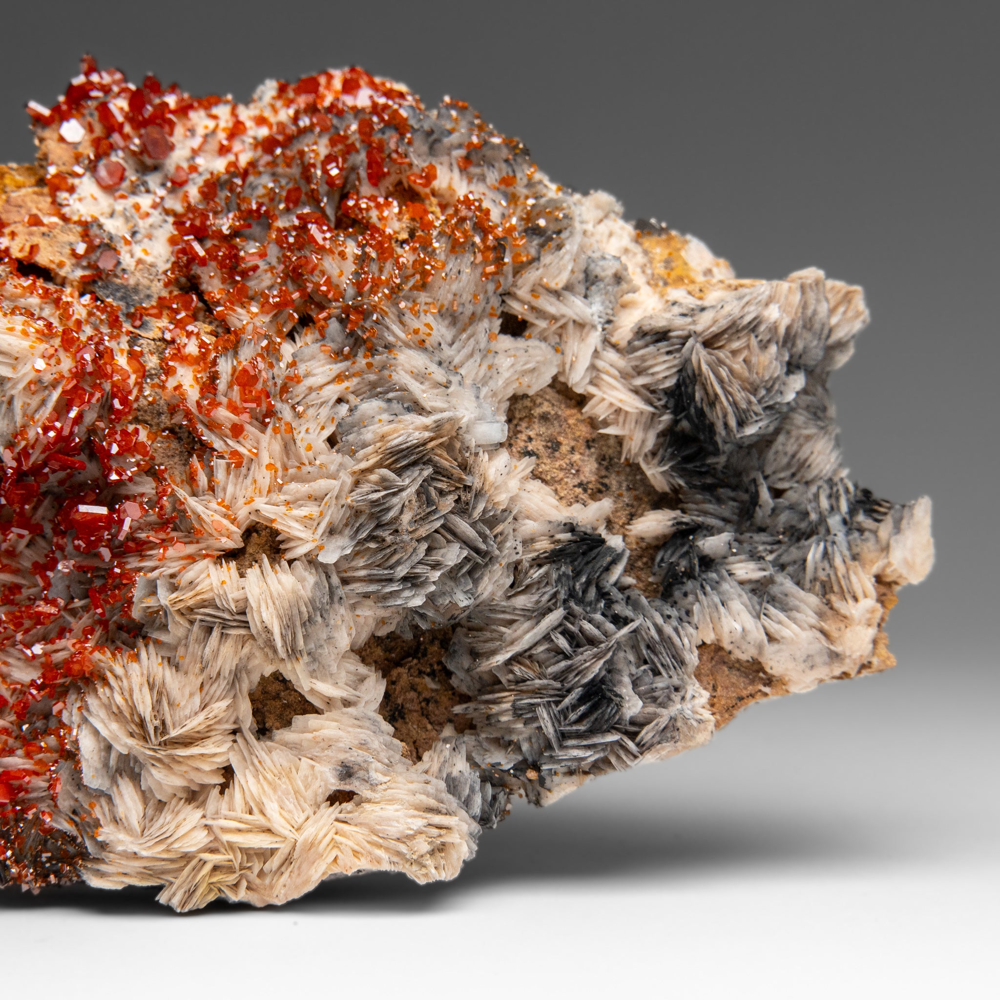 Vanadinite Crystal Cluster on Matrix from Morocco (5.5 lbs)