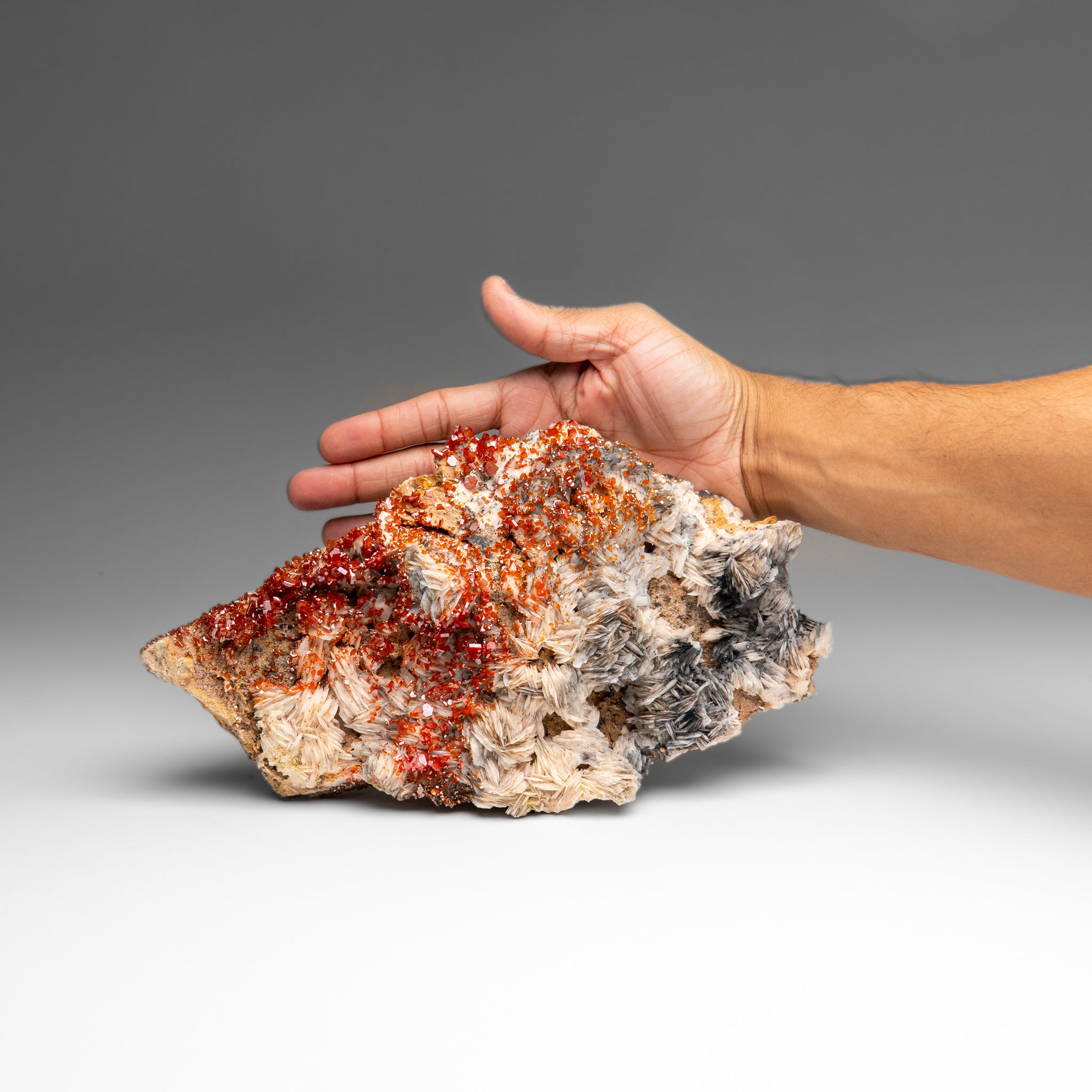 Vanadinite Crystal Cluster on Matrix from Morocco (5.5 lbs)