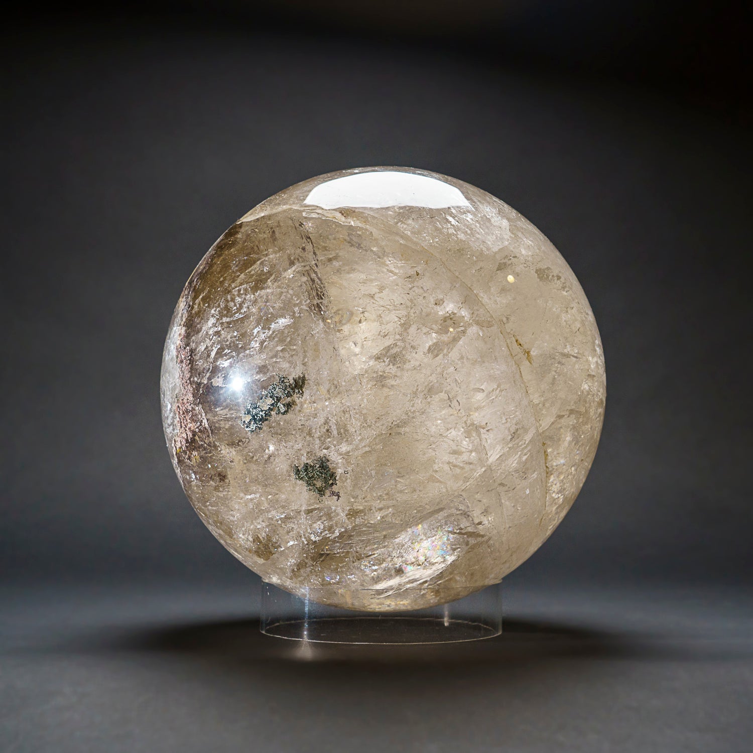 Large Genuine Polished Clear Quartz Sphere from Brazil (64 lbs)