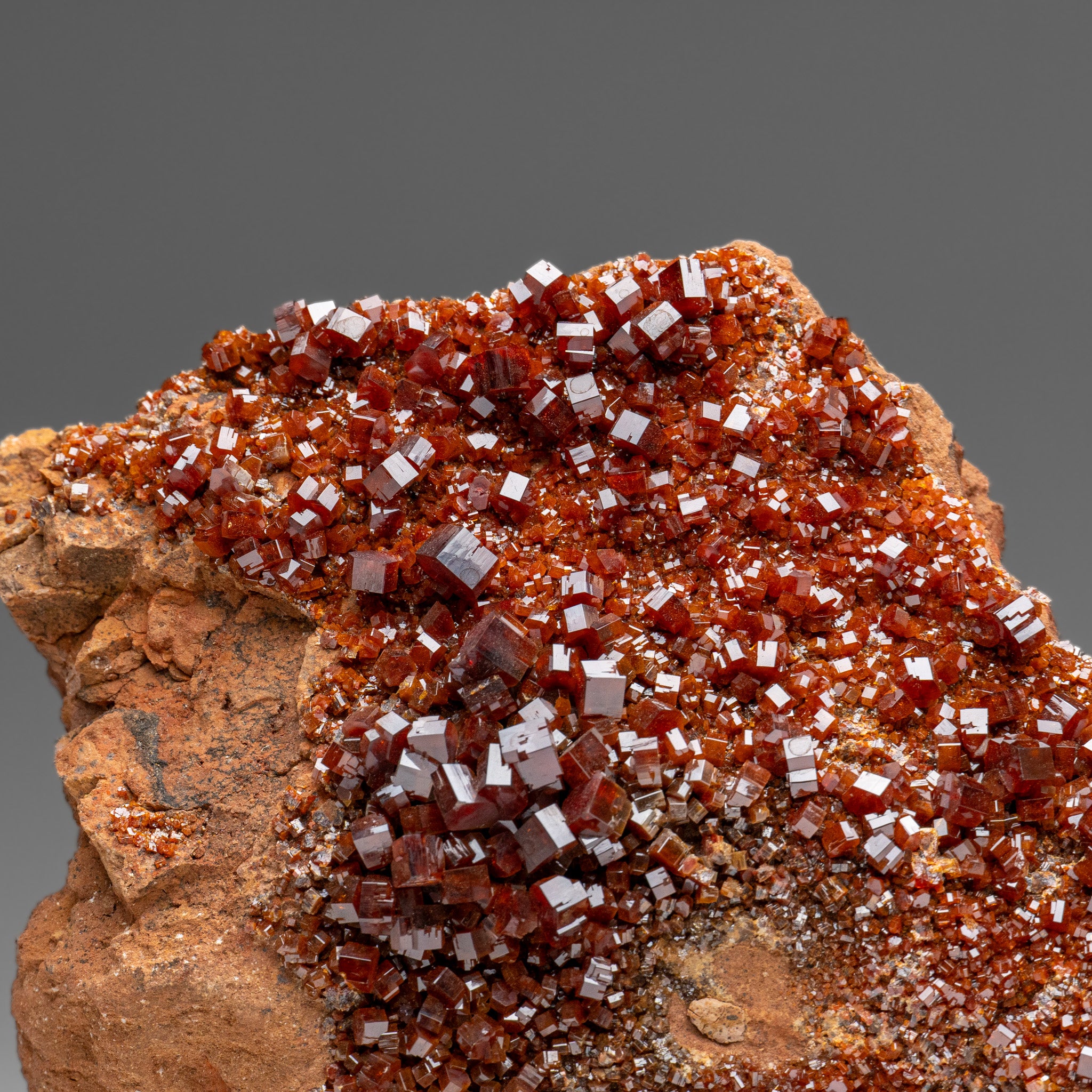 Vanadinite Crystal Cluster on Matrix from Morocco (7.5 lbs)