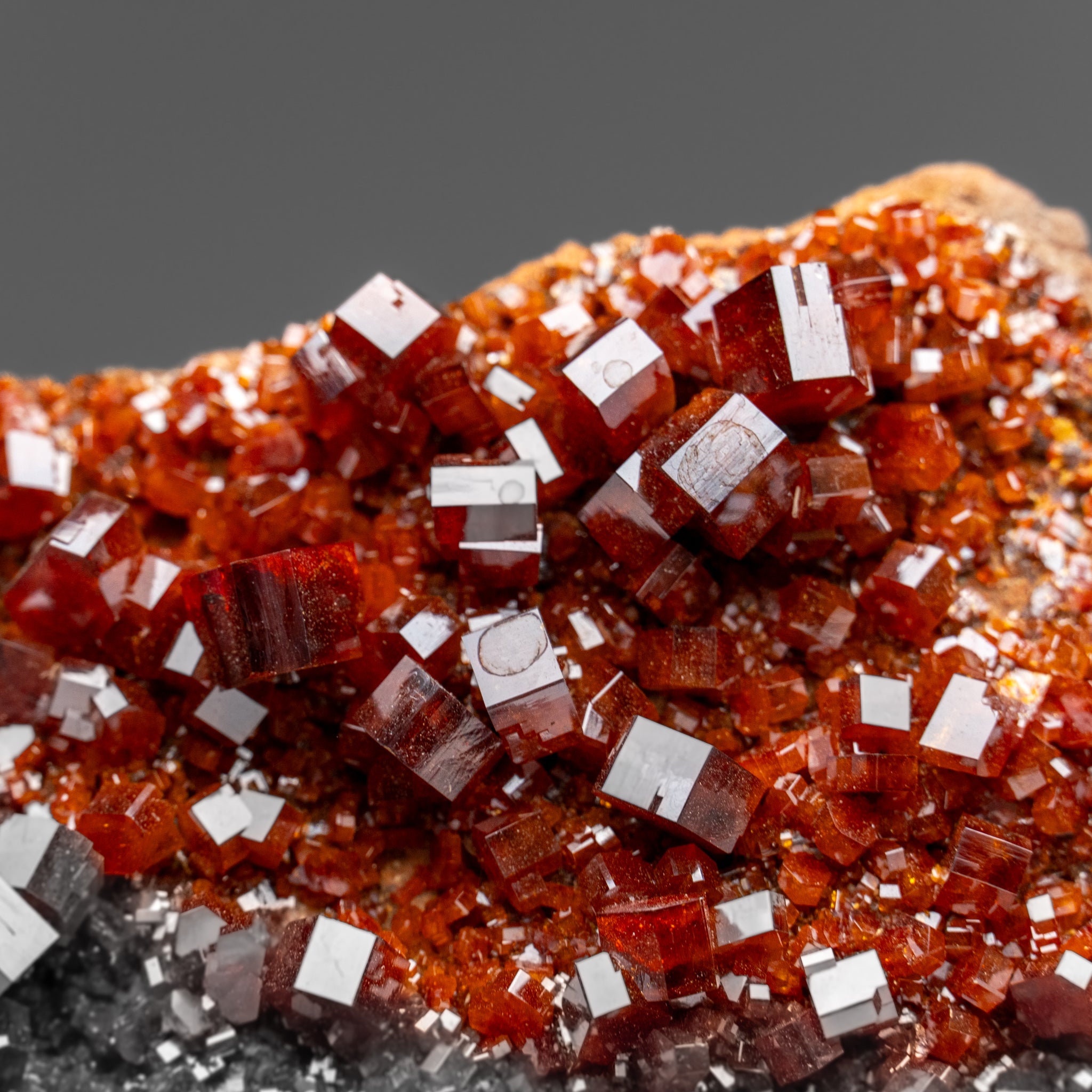Vanadinite Crystal Cluster on Matrix from Morocco (7.5 lbs)