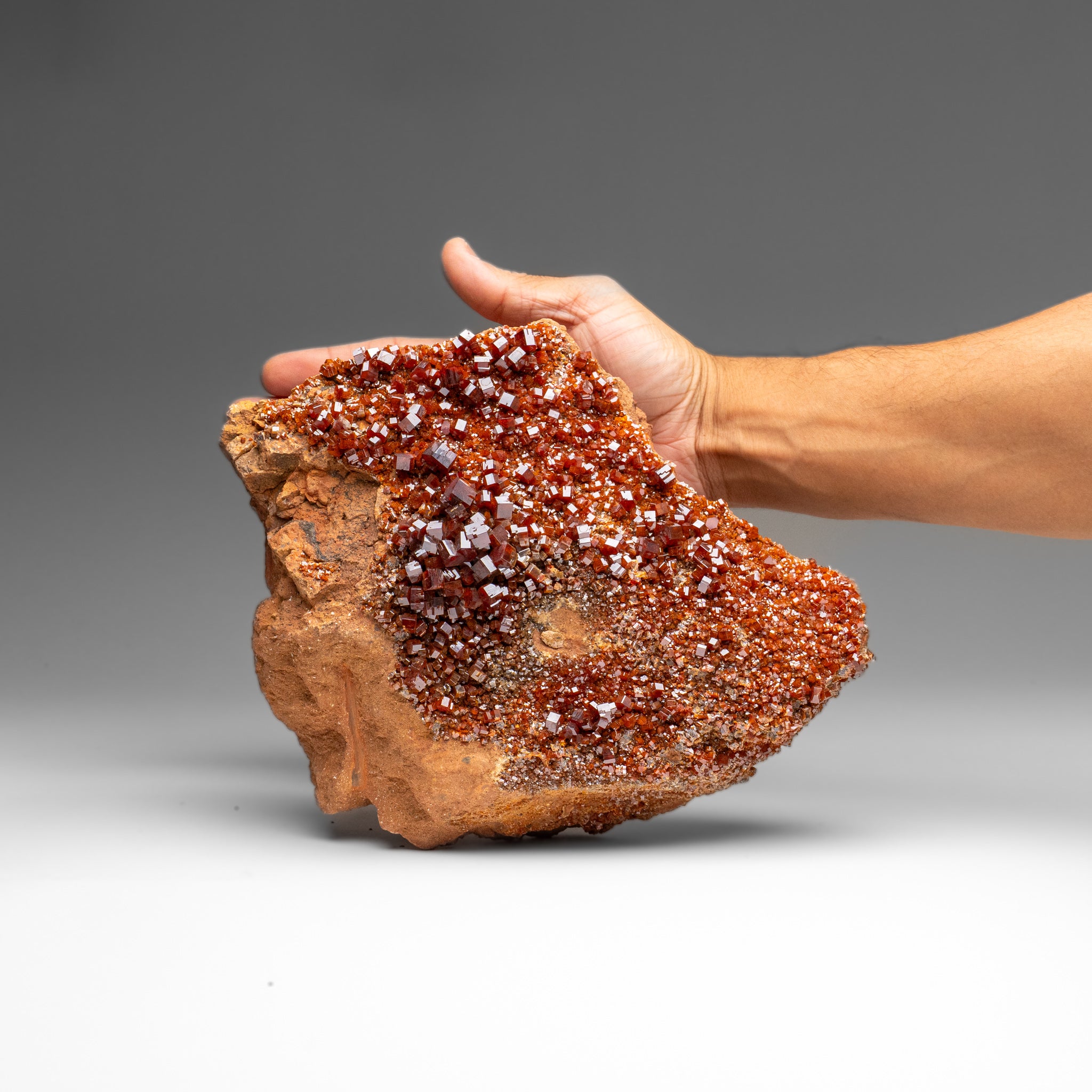 Vanadinite Crystal Cluster on Matrix from Morocco (7.5 lbs)