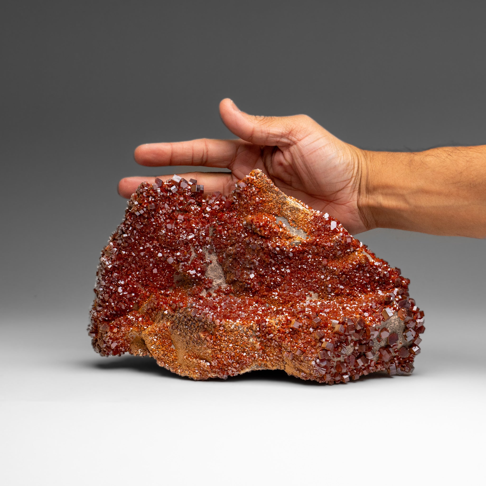 Vanadinite Crystal Cluster on Matrix from Morocco (7.5 lbs)