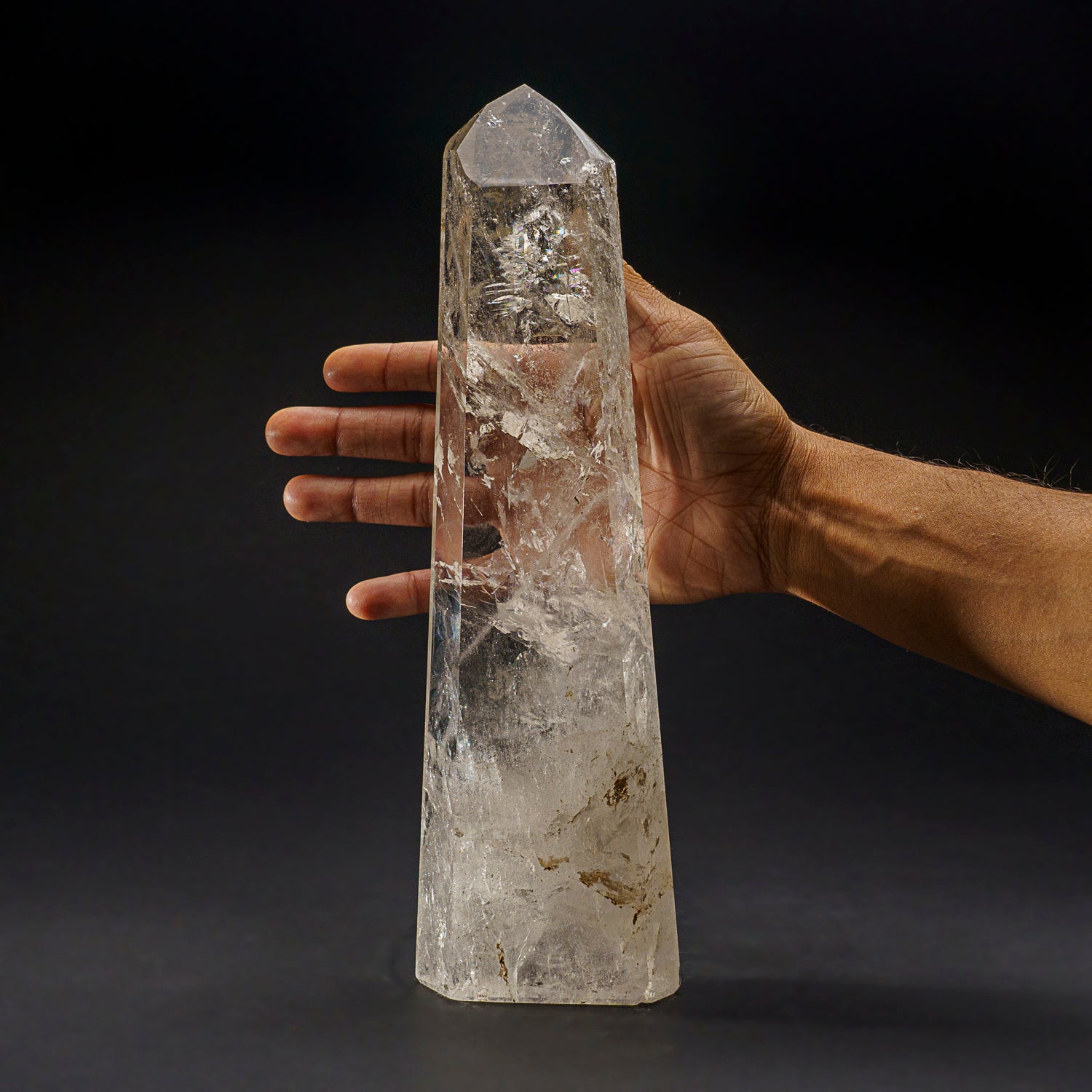 Genuine Polished Clear Quartz Point From Brazil (4 lbs)