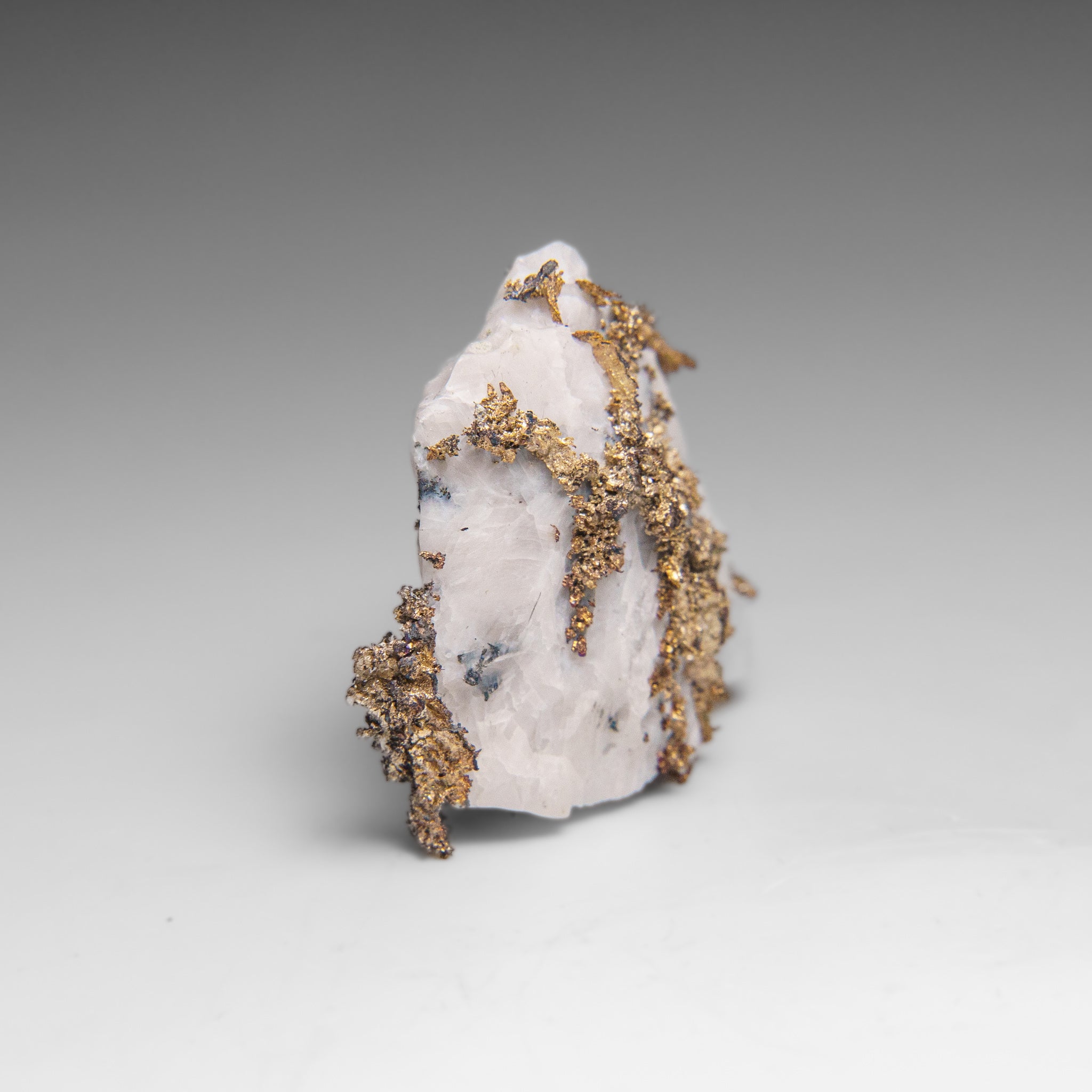 Native Silver on Calcite Crystal Cluster  Matrix From Bouismas Mine, Zagora, Morocco