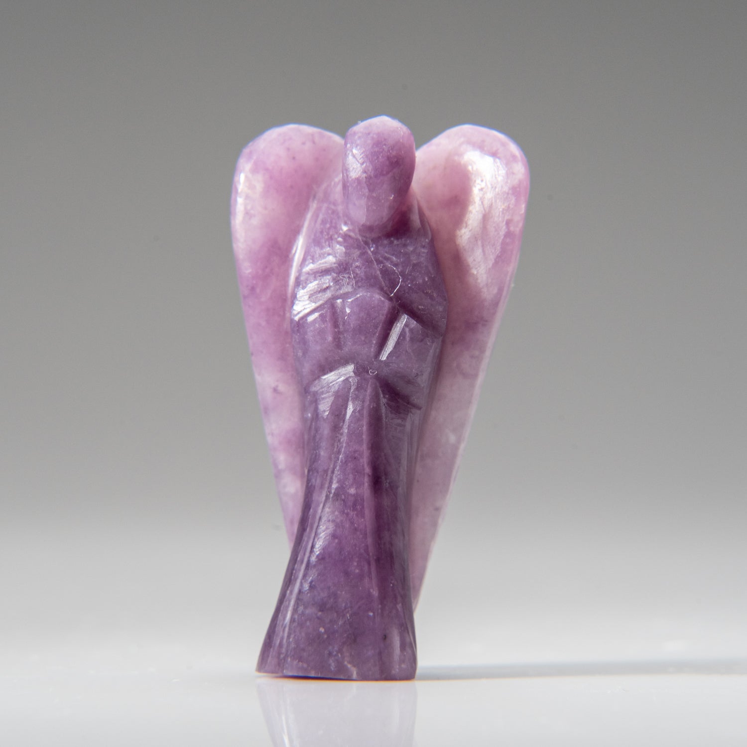 Genuine Polished Amethyst Crystal Healing Angel Carving (27.7 grams)