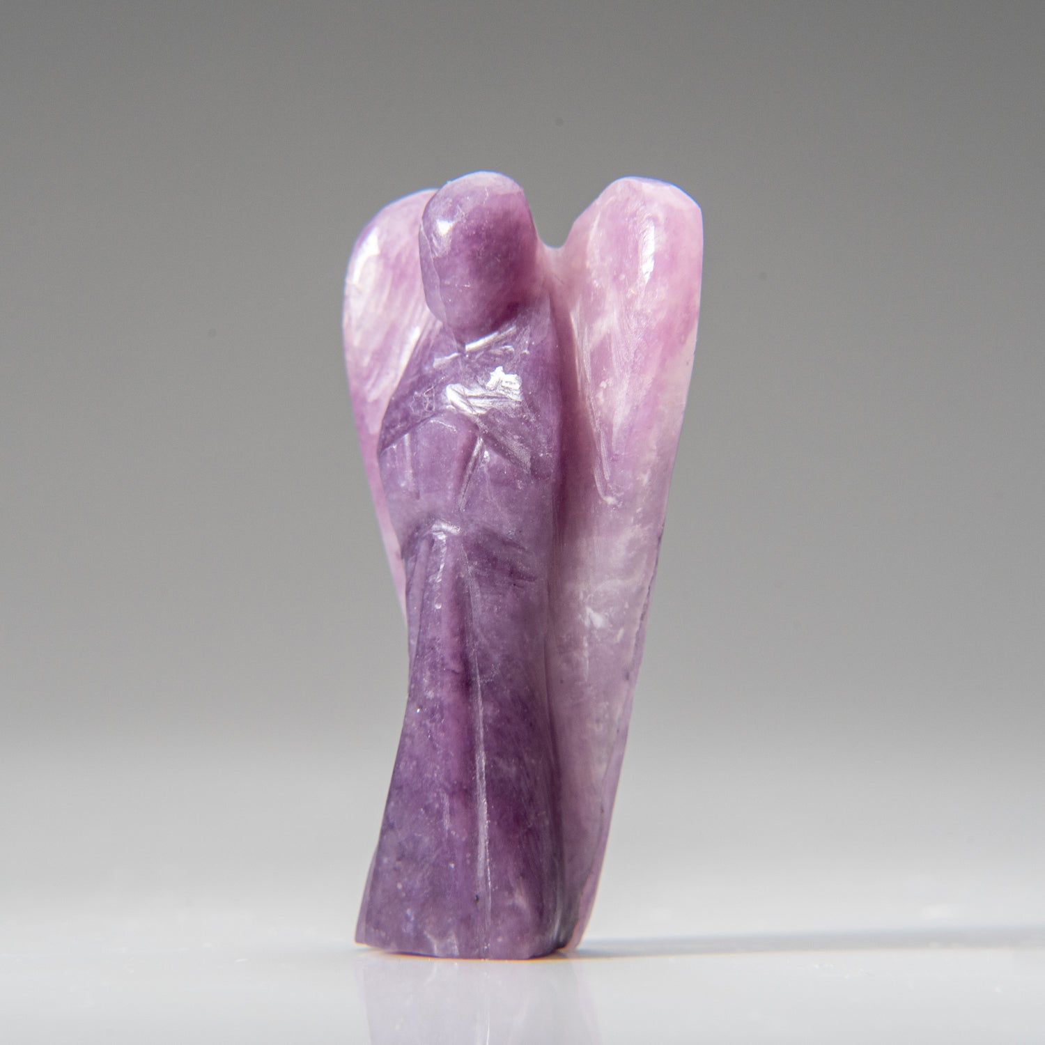 Genuine Polished Amethyst Crystal Healing Angel Carving (27.7 grams)
