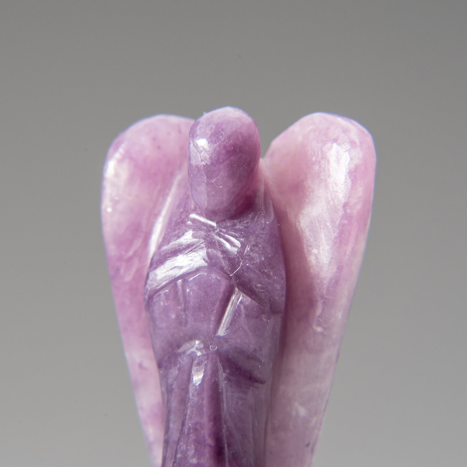 Genuine Polished Amethyst Crystal Healing Angel Carving (27.7 grams)