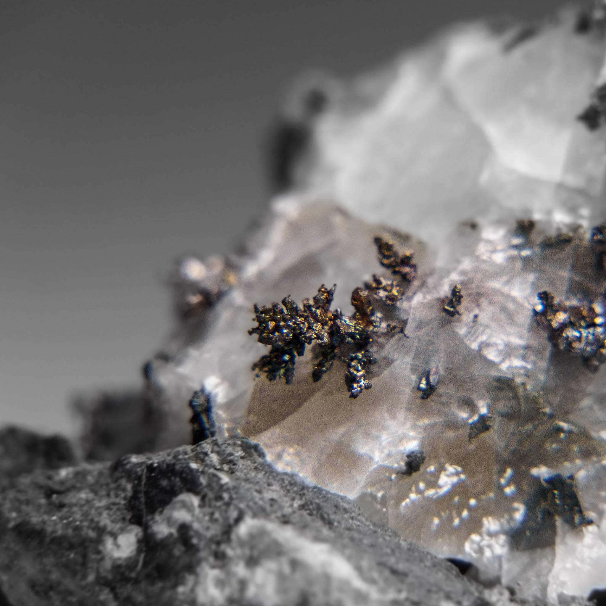 Native Silver on Calcite Crystal Cluster  Matrix From Bouismas Mine, Zagora, Morocco